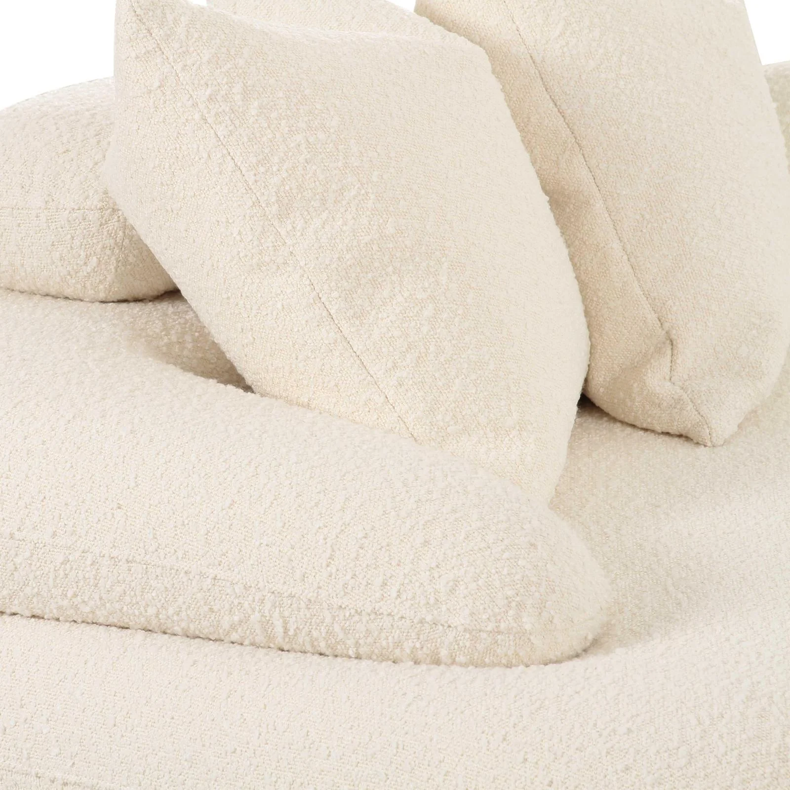 Lulu Cream Boucle Modular Curved Sectional - Image 5