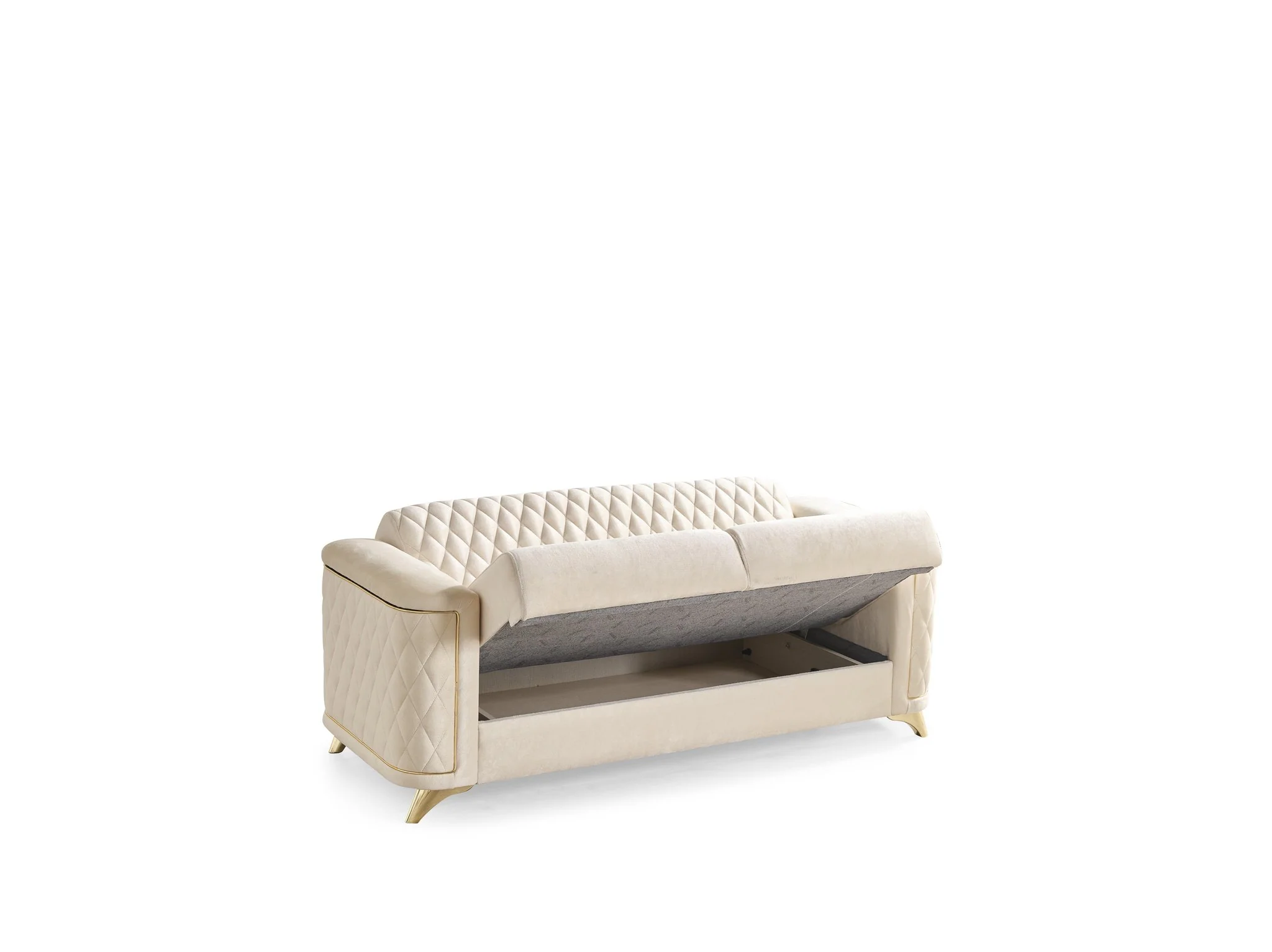 Luna 3 Pc Living Room set Ivory - Image 4