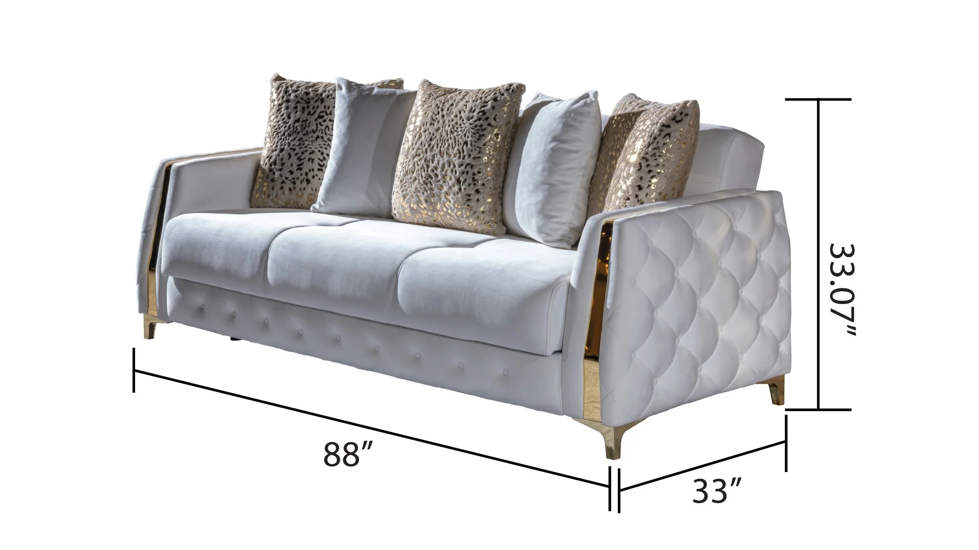 Lust 2PC Living Room Set Off White - Image 3