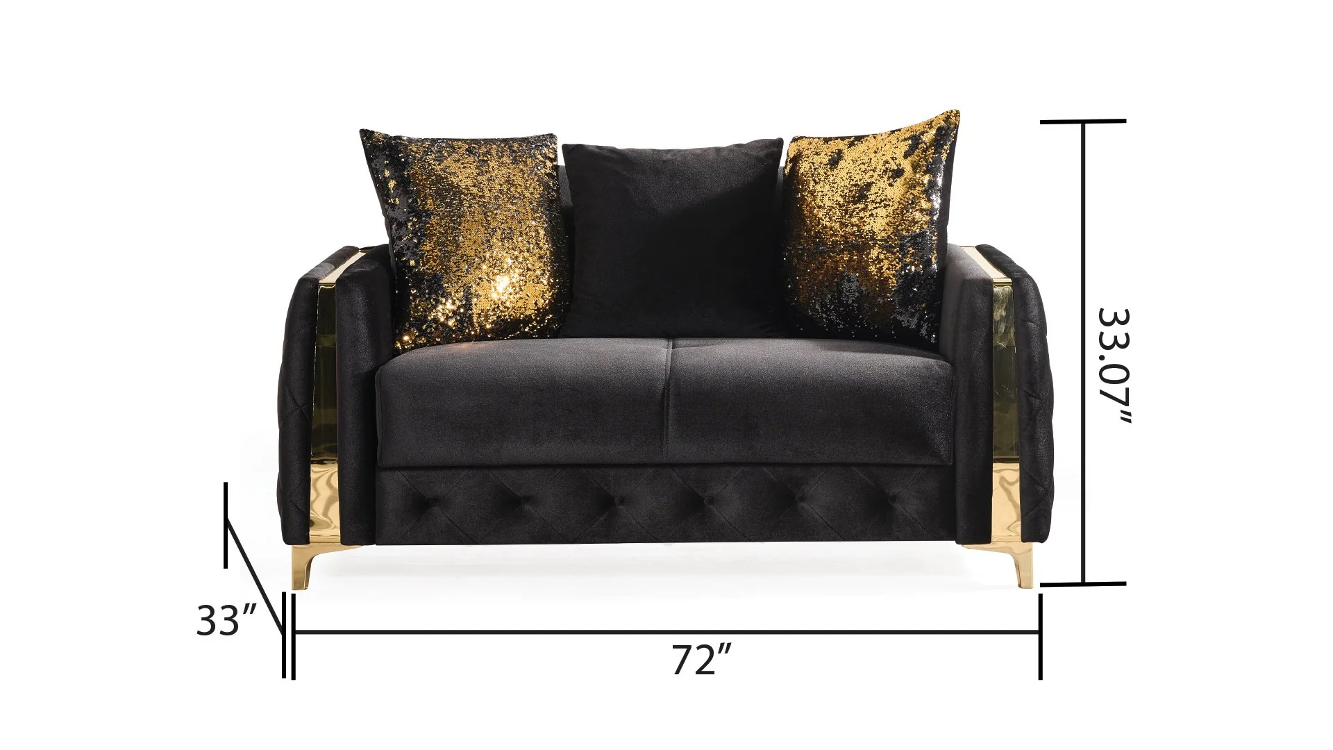 Lust Loveseat Black - Image 2