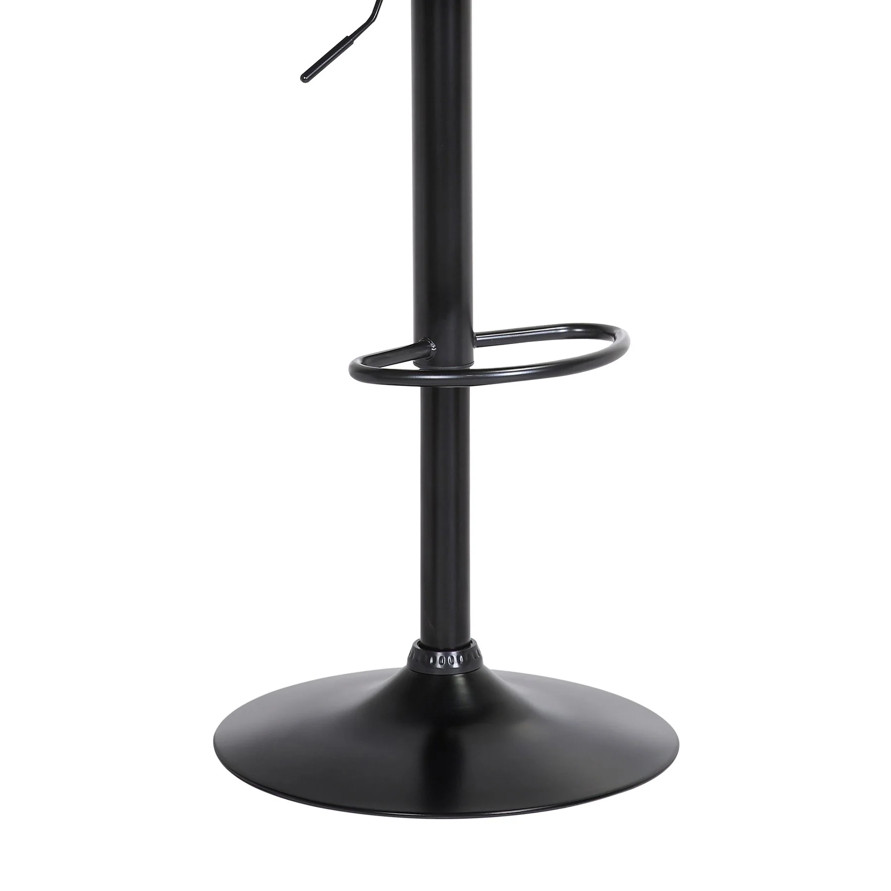 Lydia Adjustable Black Wood Bar Stool in Light Gray Fabric with Black Metal - Image 8