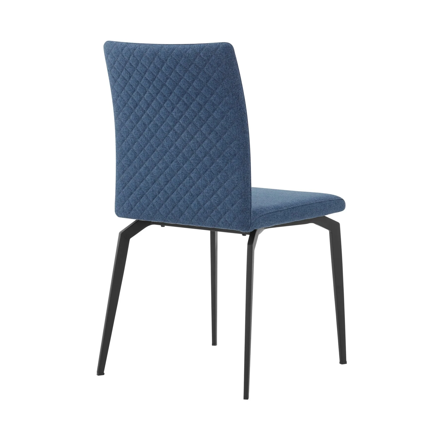 Lyon Blue Fabric and Metal Dining Room Chairs - Set of 2 - Image 3