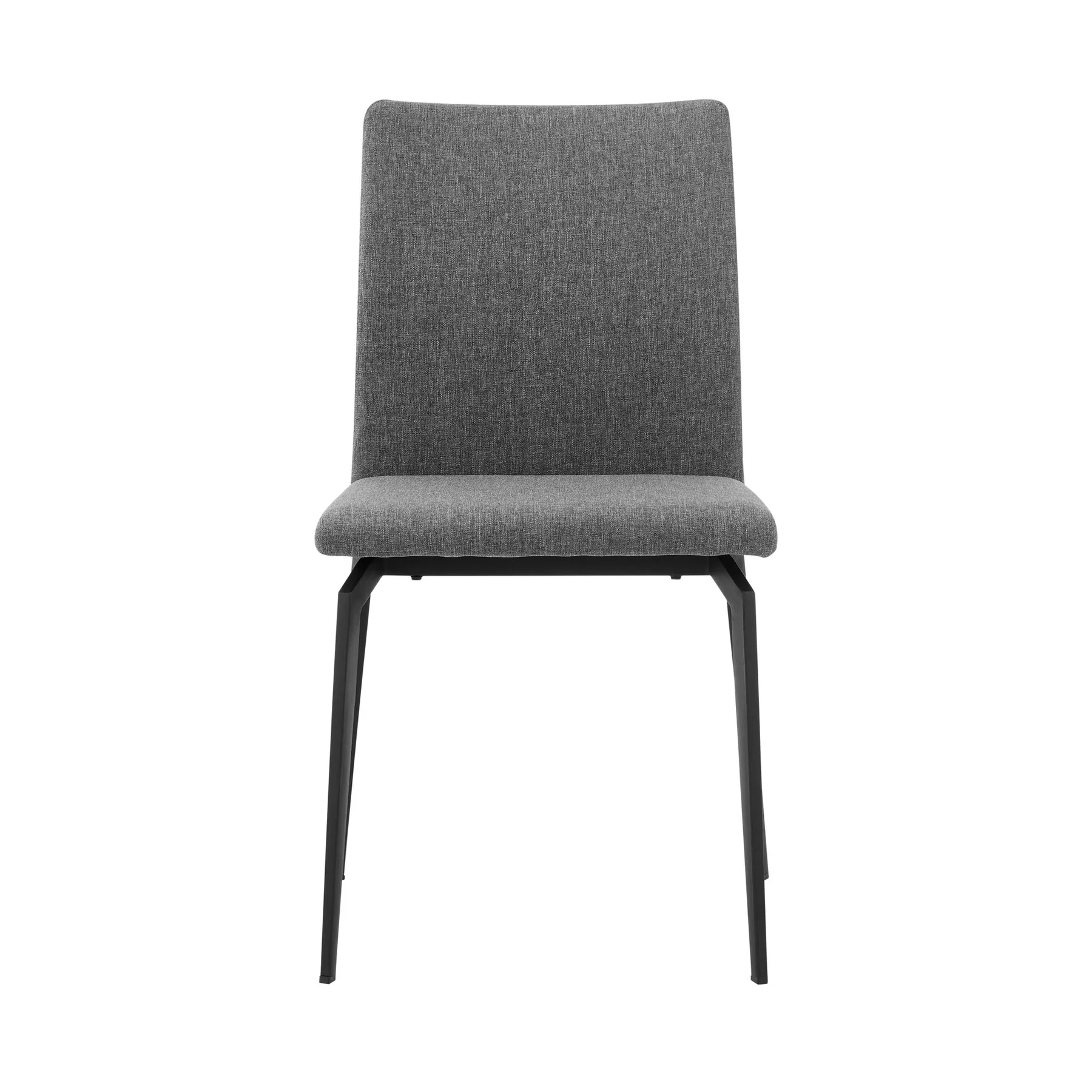 Lyon Gray Fabric and Metal Dining Room Chairs - Set of 2 - Image 2
