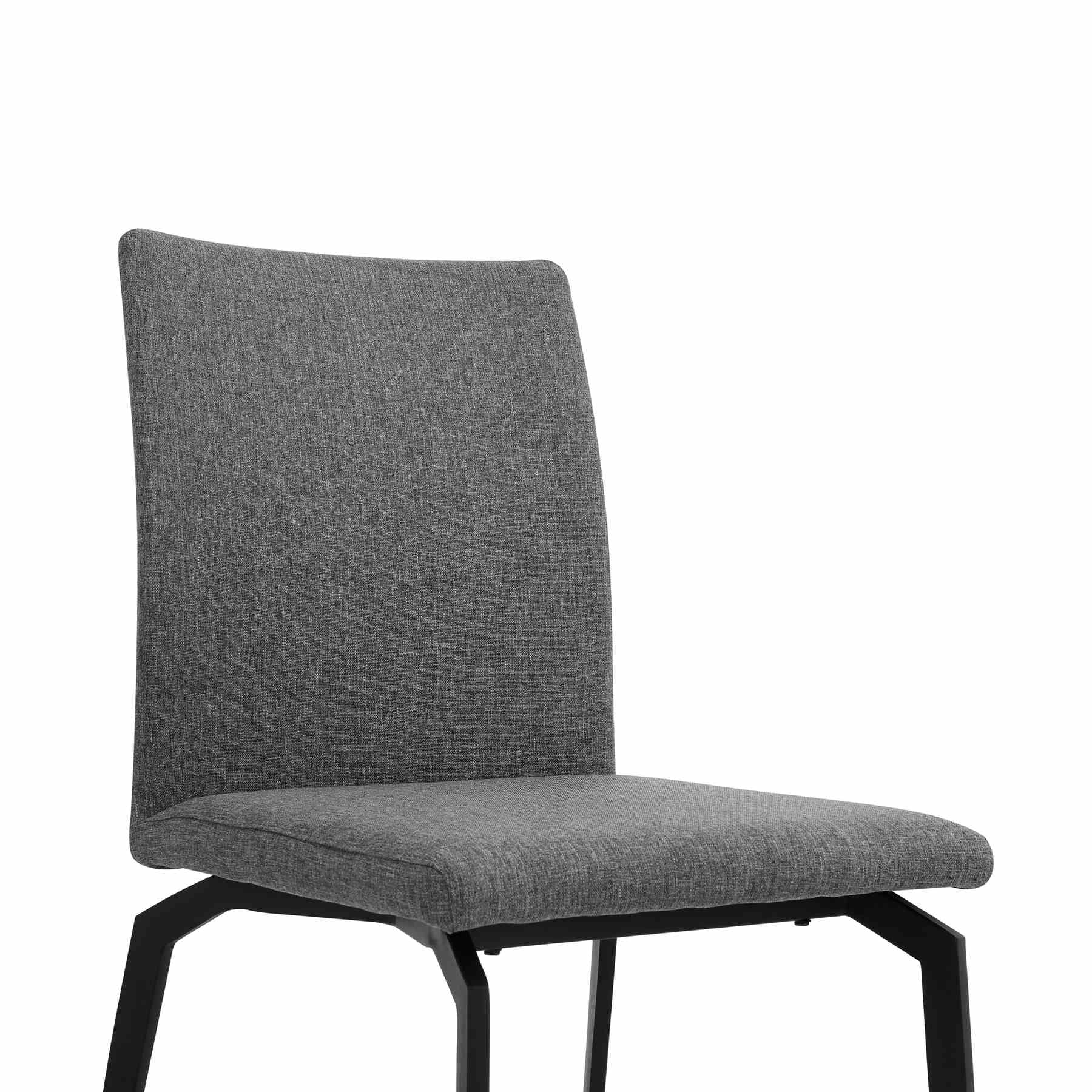 Lyon Gray Fabric and Metal Dining Room Chairs - Set of 2 - Image 4