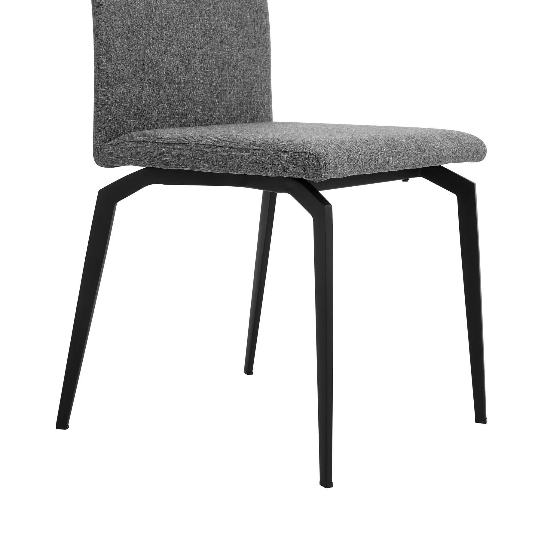 Lyon Gray Fabric and Metal Dining Room Chairs - Set of 2 - Image 6
