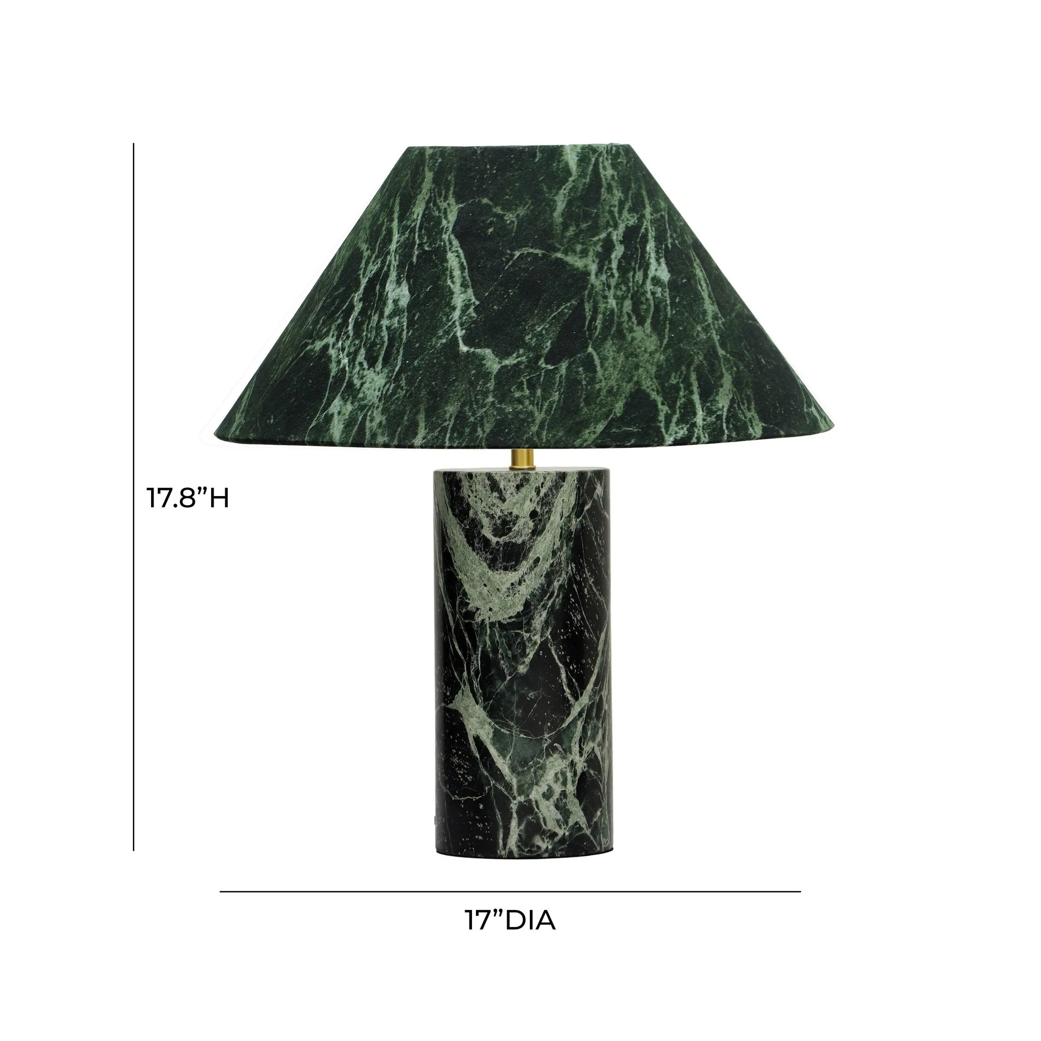 Mable Spider Green Marble Table Lamp - Image 6