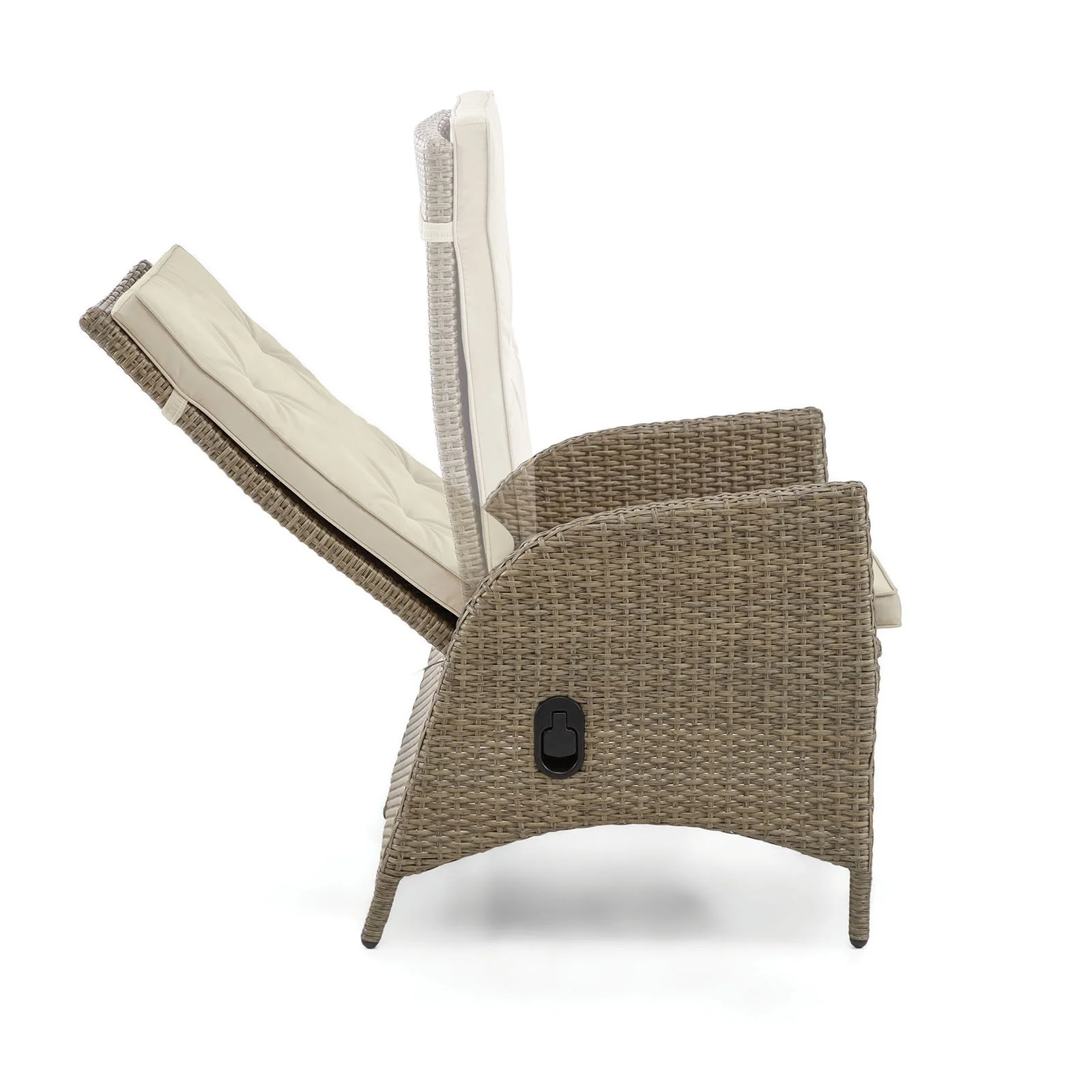 Mackay Reclining Chair (2/CTN), Beige/Natural Teak - Image 2