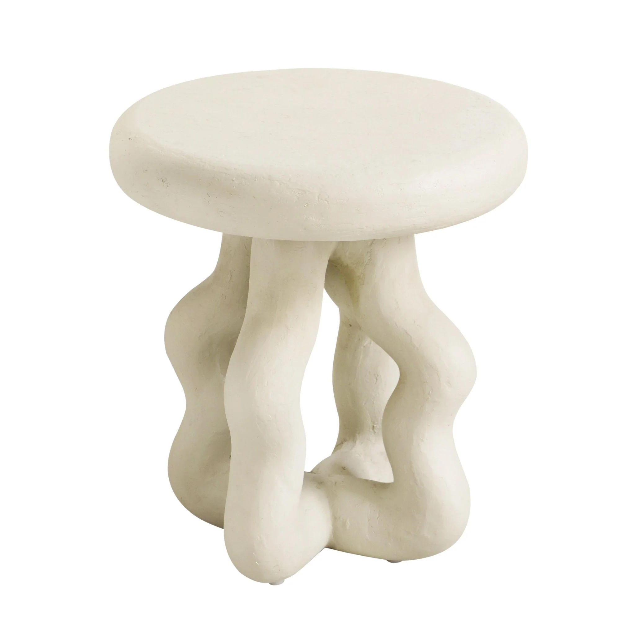 Maddie Cream Textured Side Table - Image 3