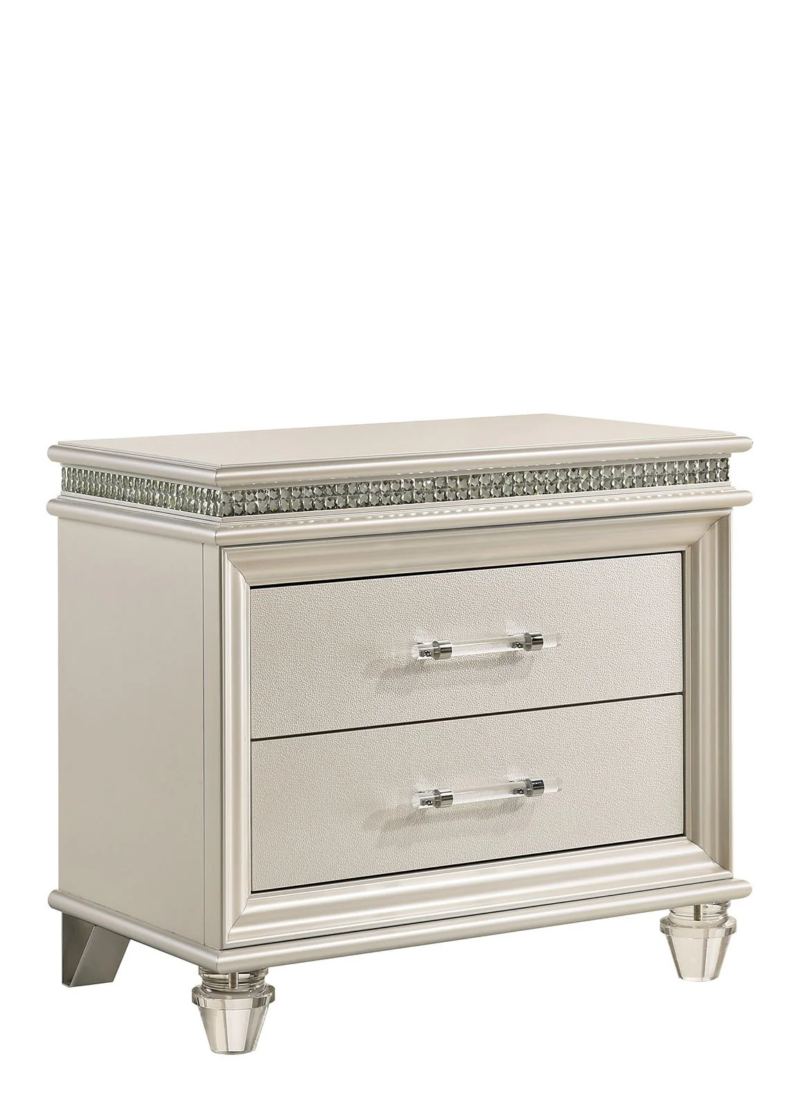 Maddie Nightstand, Pearl White - Image 3