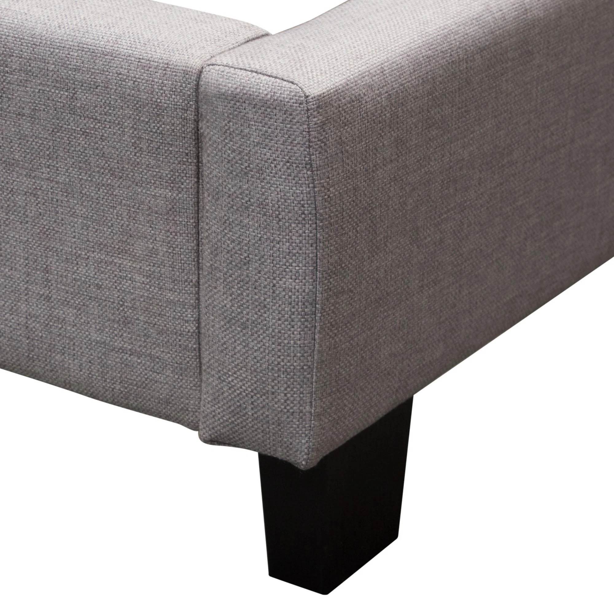 Madison Ave Tufted Wing Queen Bed in Light Grey Button Tufted Fabric by Diamond Sofa - Image 7