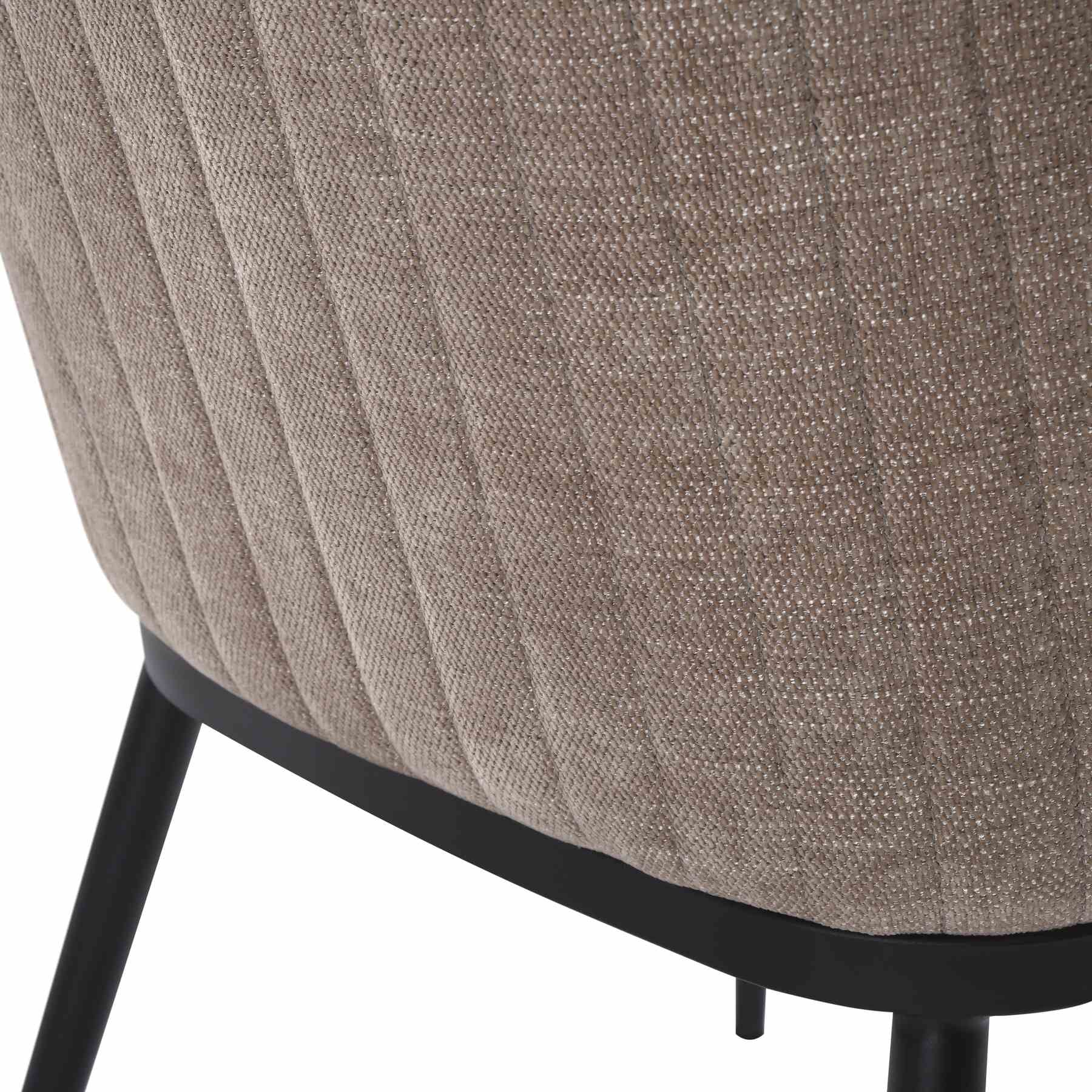 Mae Modern Almond Upholstered Dining Chair with Curved Back and Arms – Set of 2 - Image 10