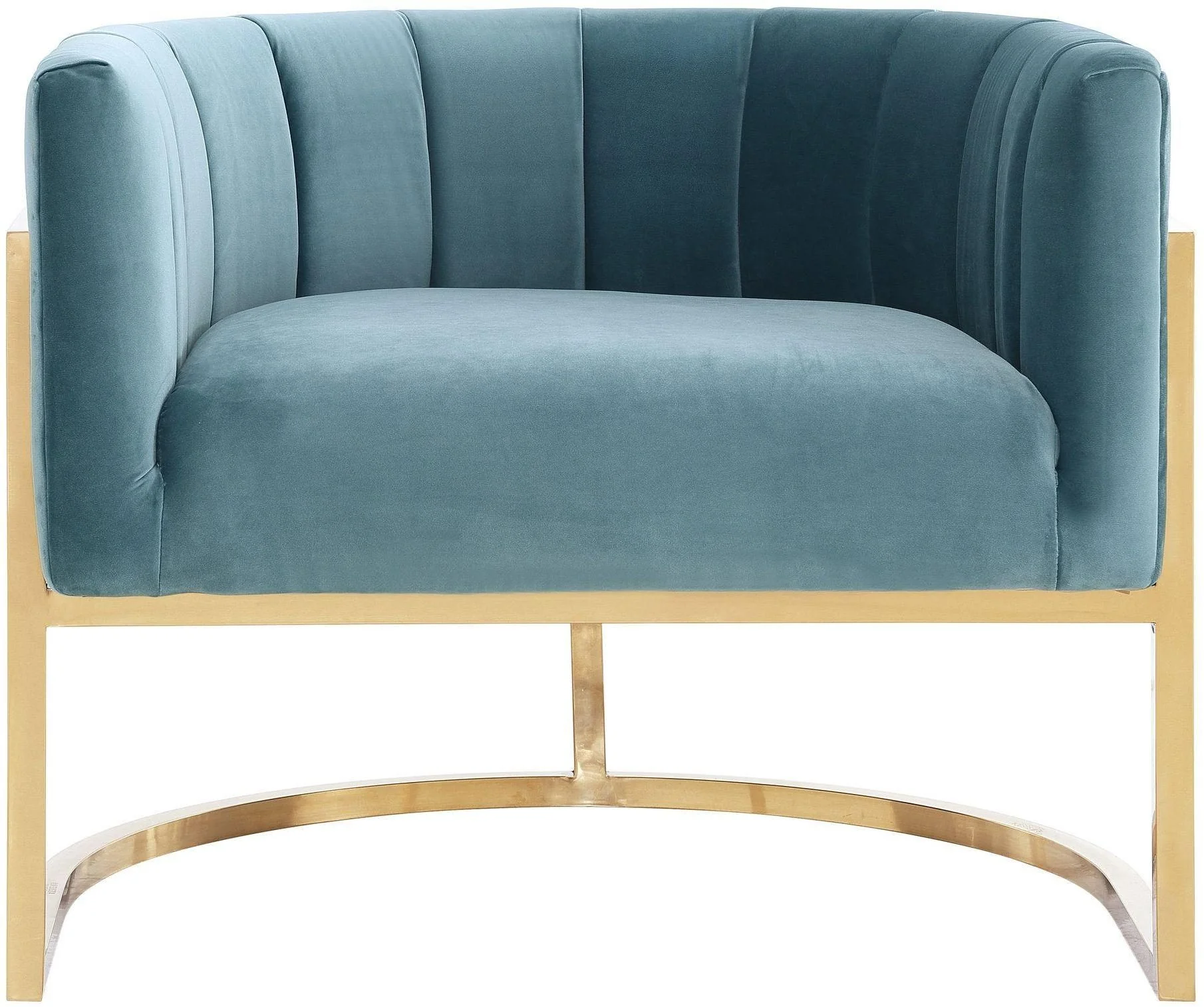 Magnolia Sea Blue Chair with Gold Base - Image 4