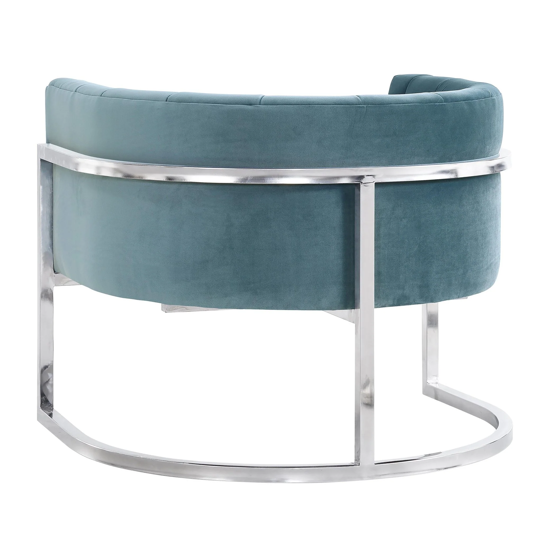 Magnolia Sea Blue Chair with Silver Base - Image 4