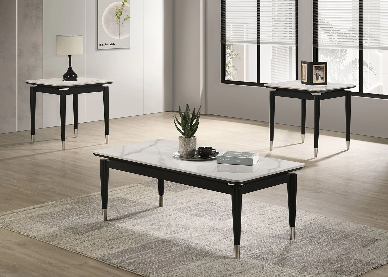 Maidstone Coffee Table, Black/White - Image 2
