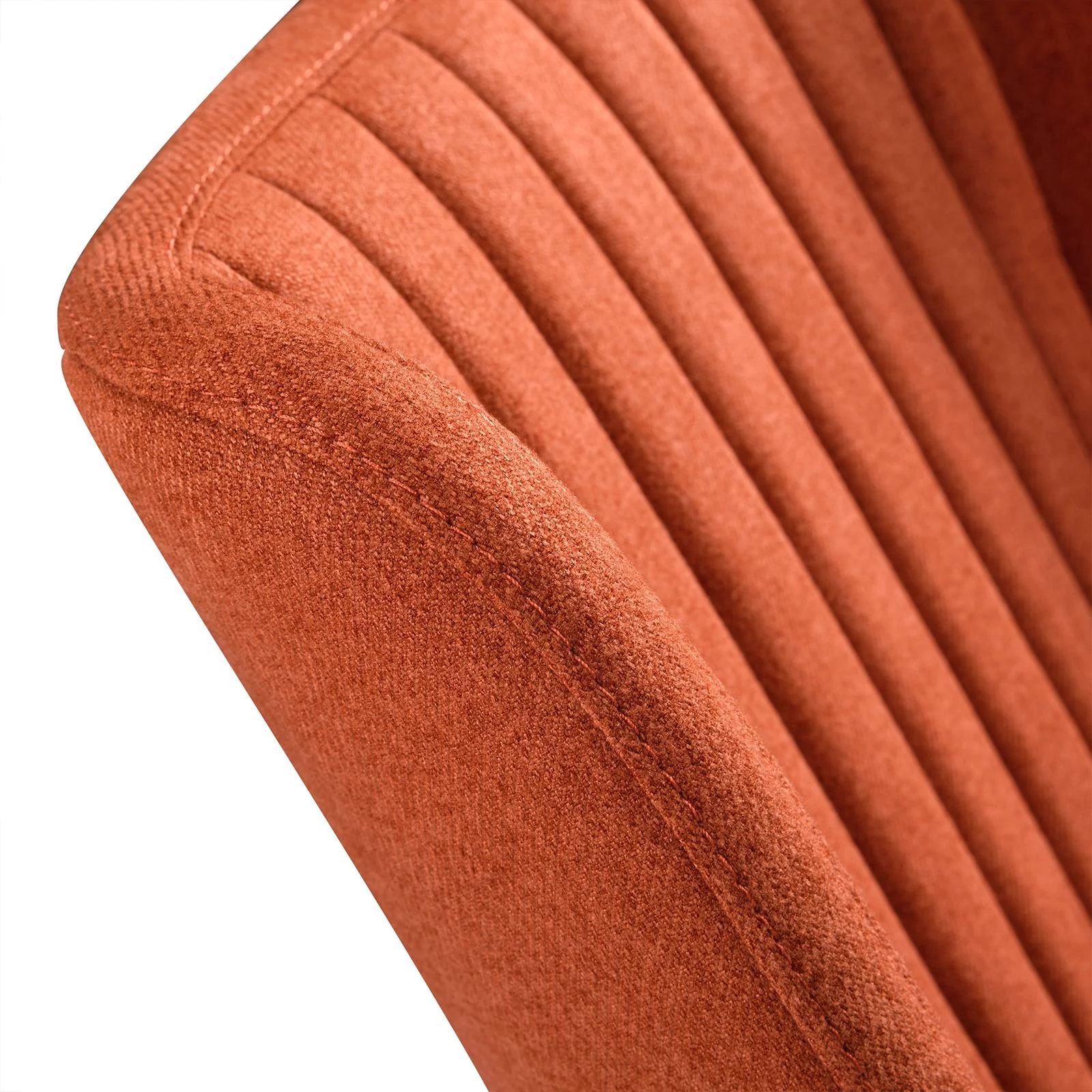 Maine Contemporary Dining Chair in Matte Black Finish and Orange Fabric - Set of 2 - Image 8