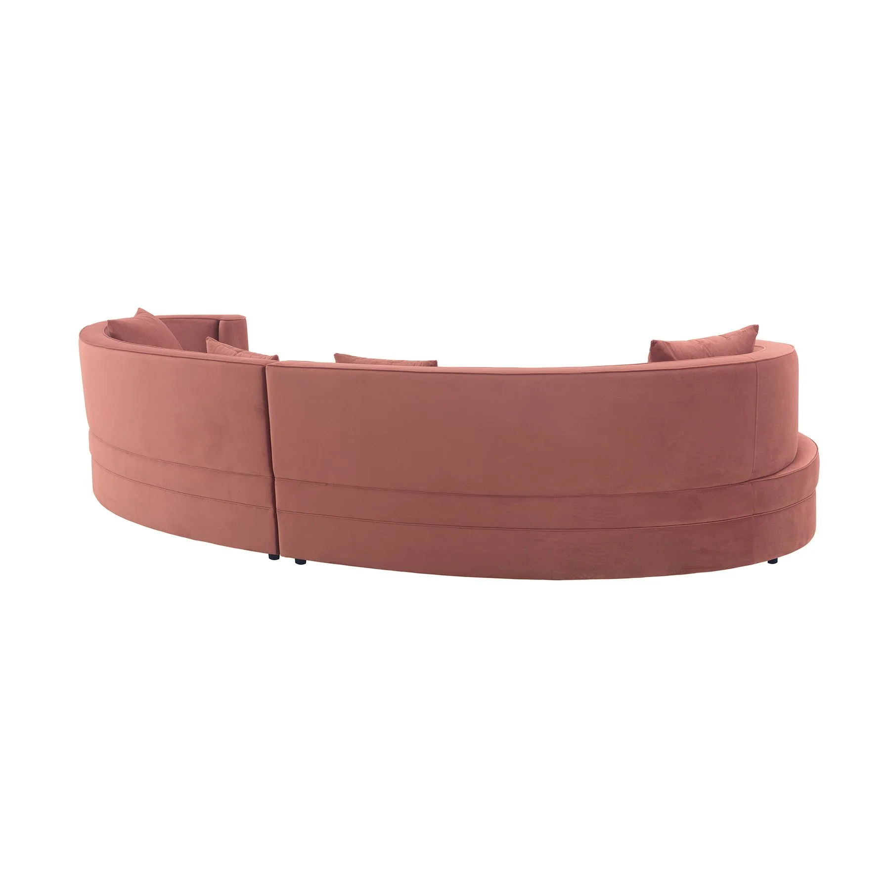 Majestic Blush Fabric Upholstered Sectional Sofa - Image 3