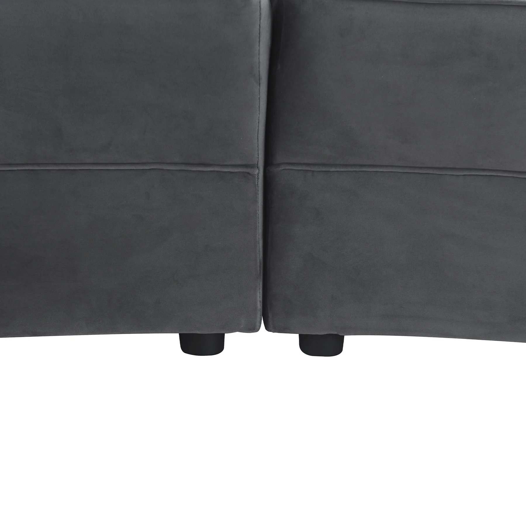 Majestic Gray Fabric Upholstered Sectional Sofa - Image 5