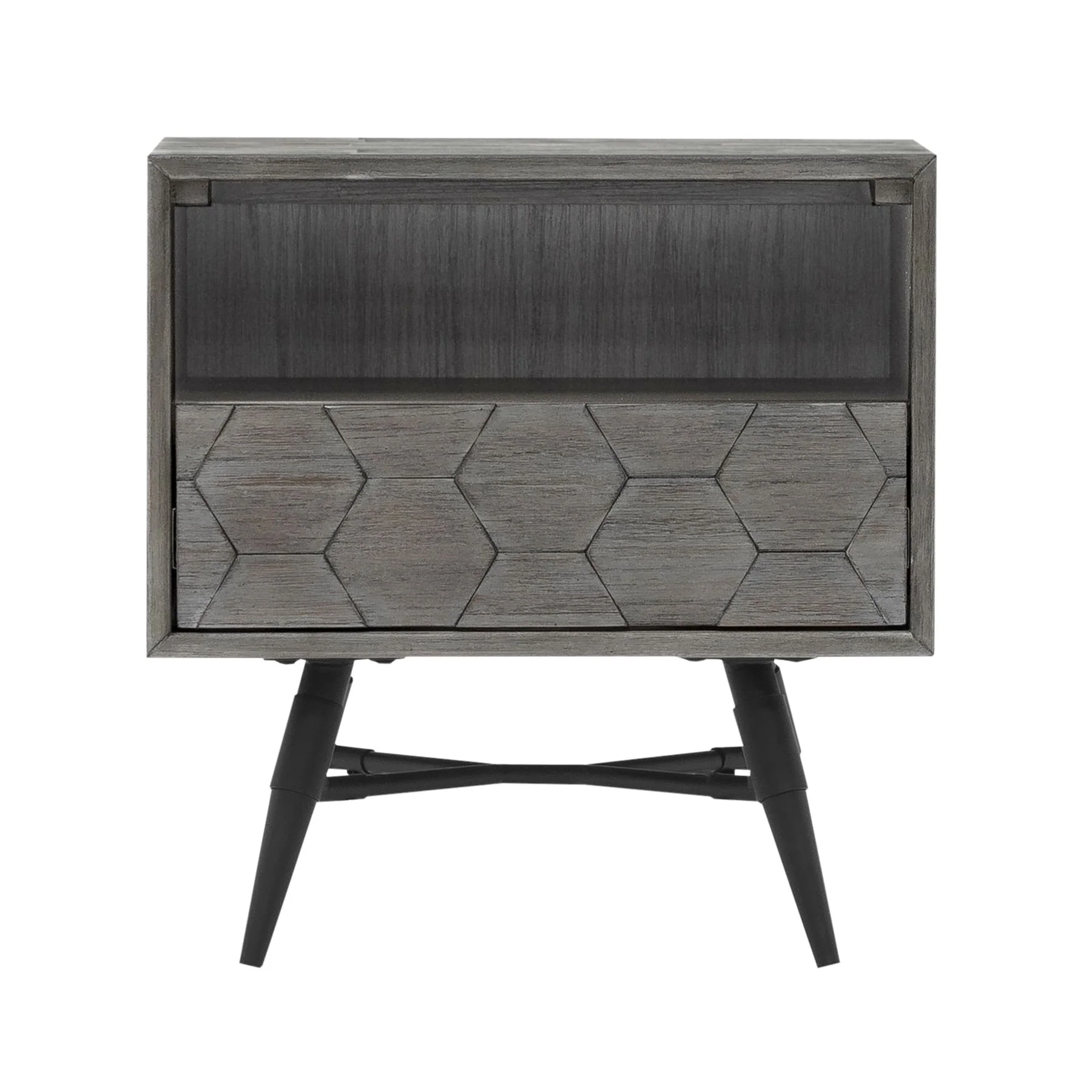 Makena 3 Piece Queen Bedroom Set in Gray Acacia Wood - Image 4