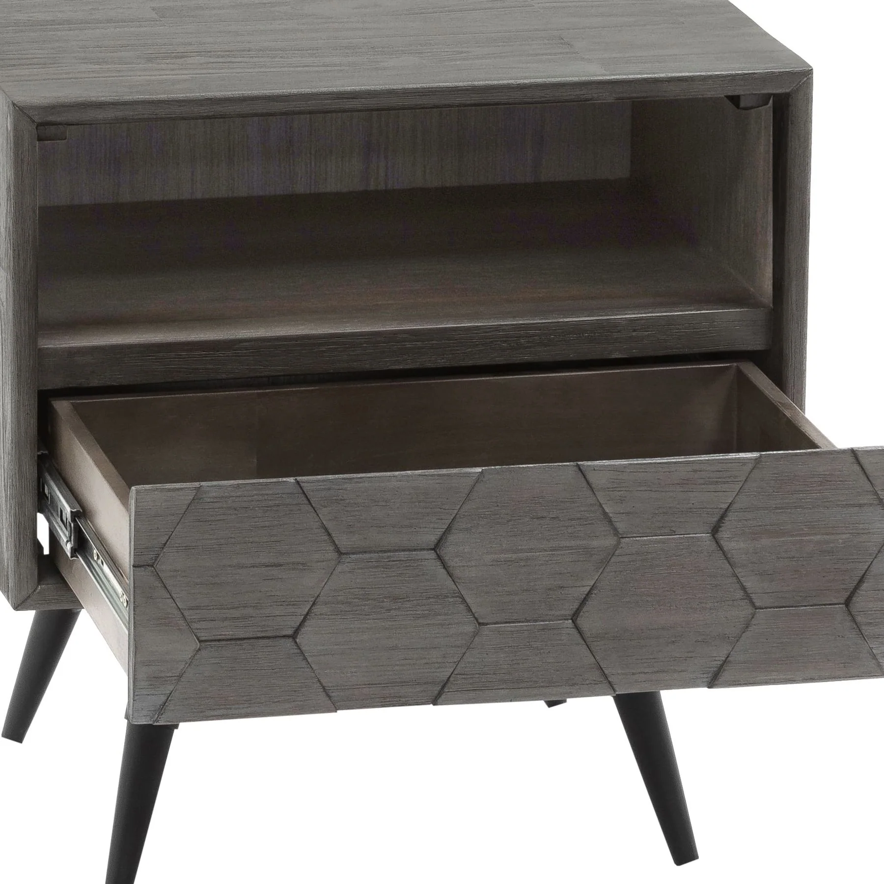 Makena 3 Piece Queen Bedroom Set in Gray Acacia Wood - Image 7