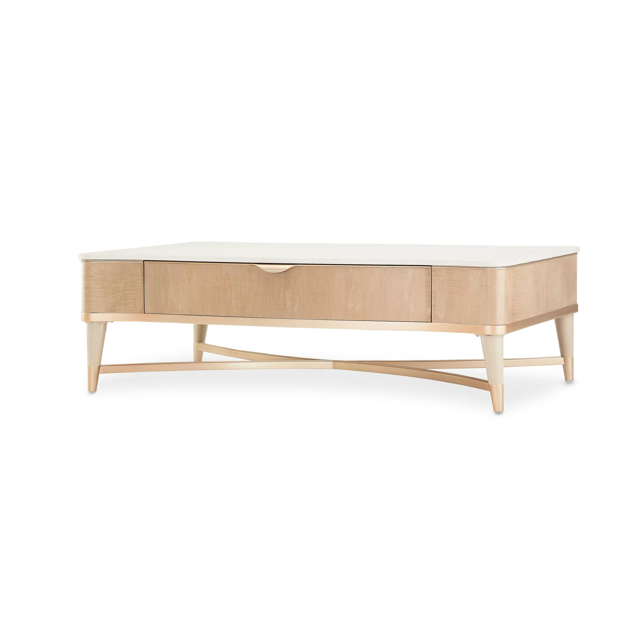 Malibu Crest Rectangular Cocktail Table - Blush - Image 8