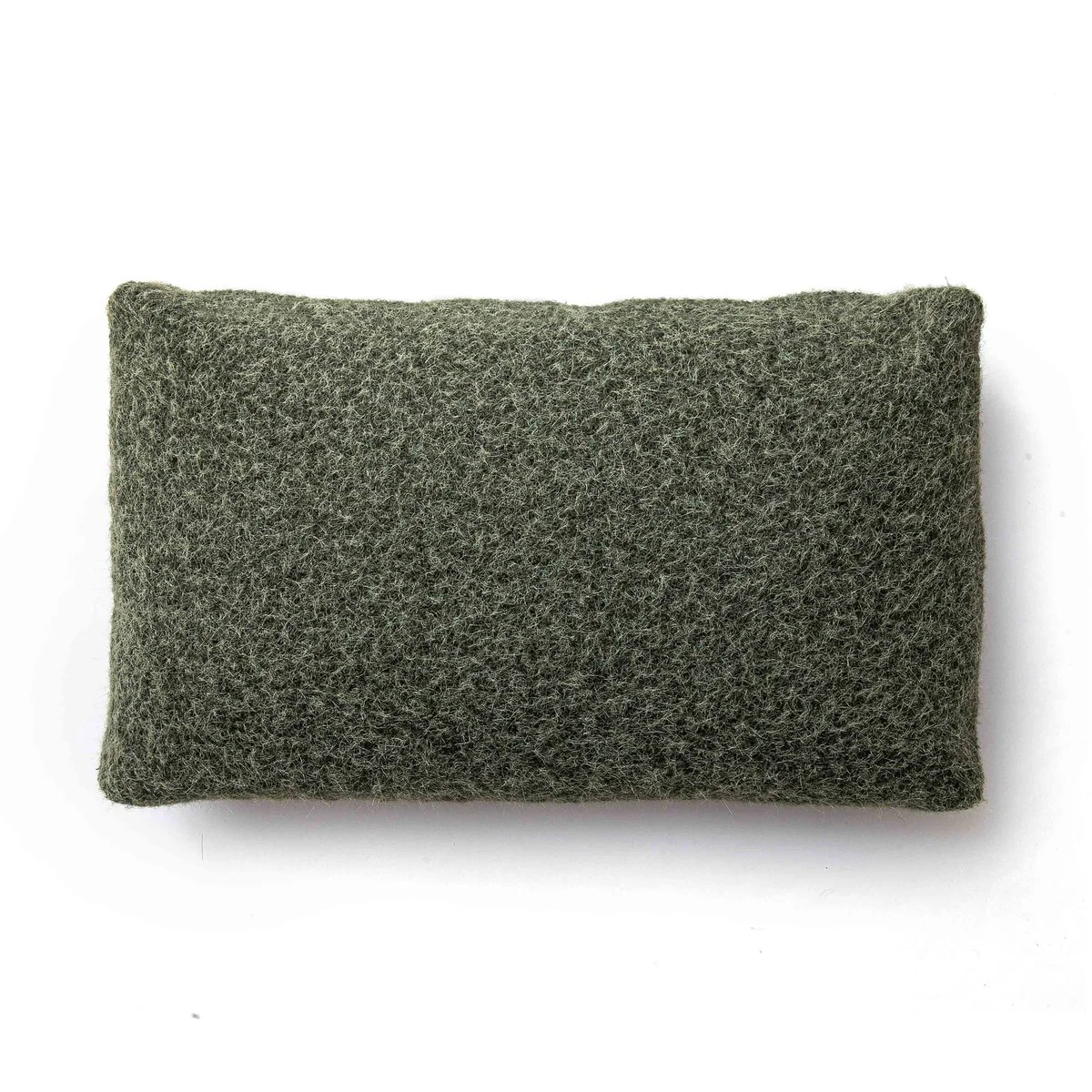 Malolo Green Long Mohair 20 x12 inch Rectangular Vegan-Down Pillow - COVER - Image 4