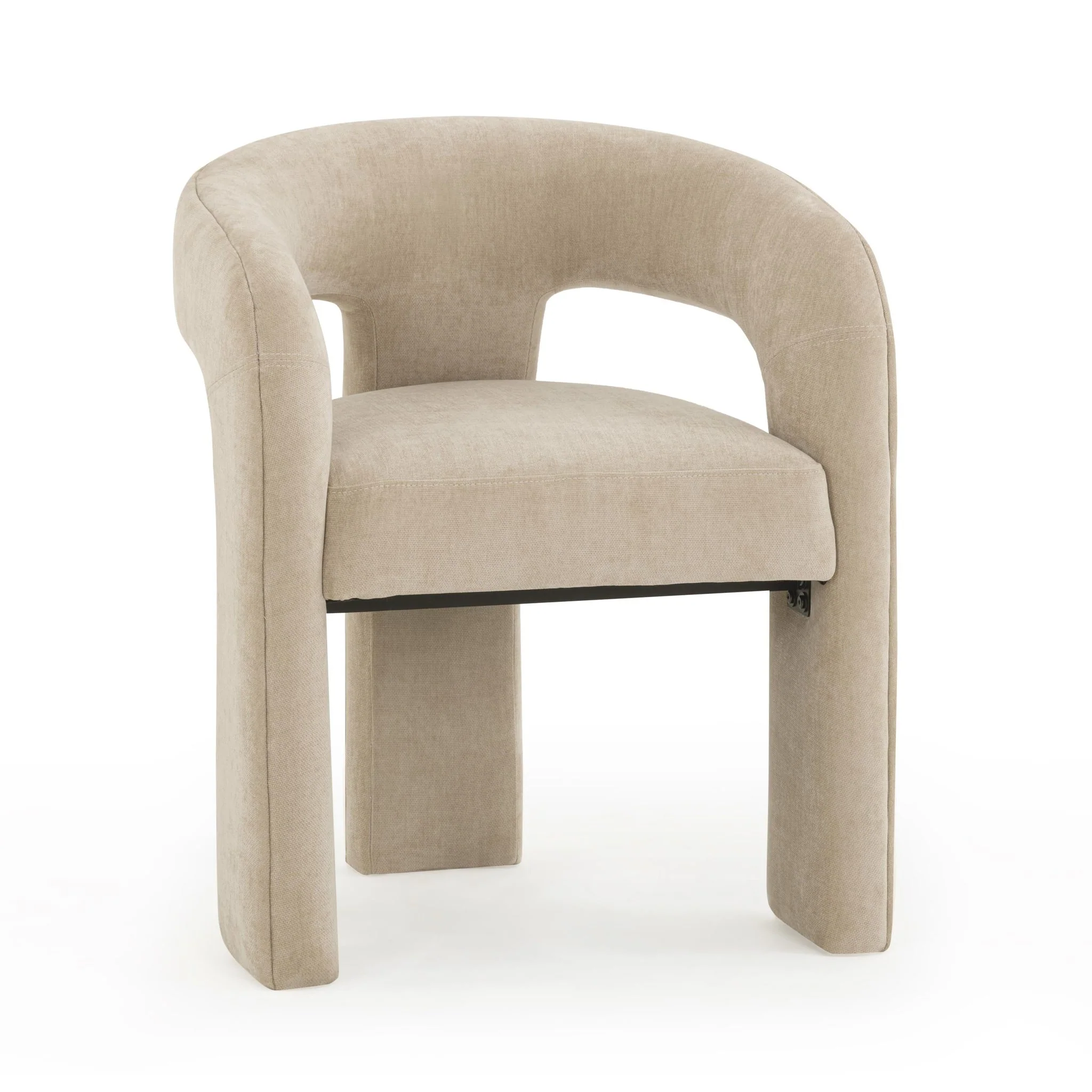 Malone Taupe Performance Chenille Dining Chair - Image 2