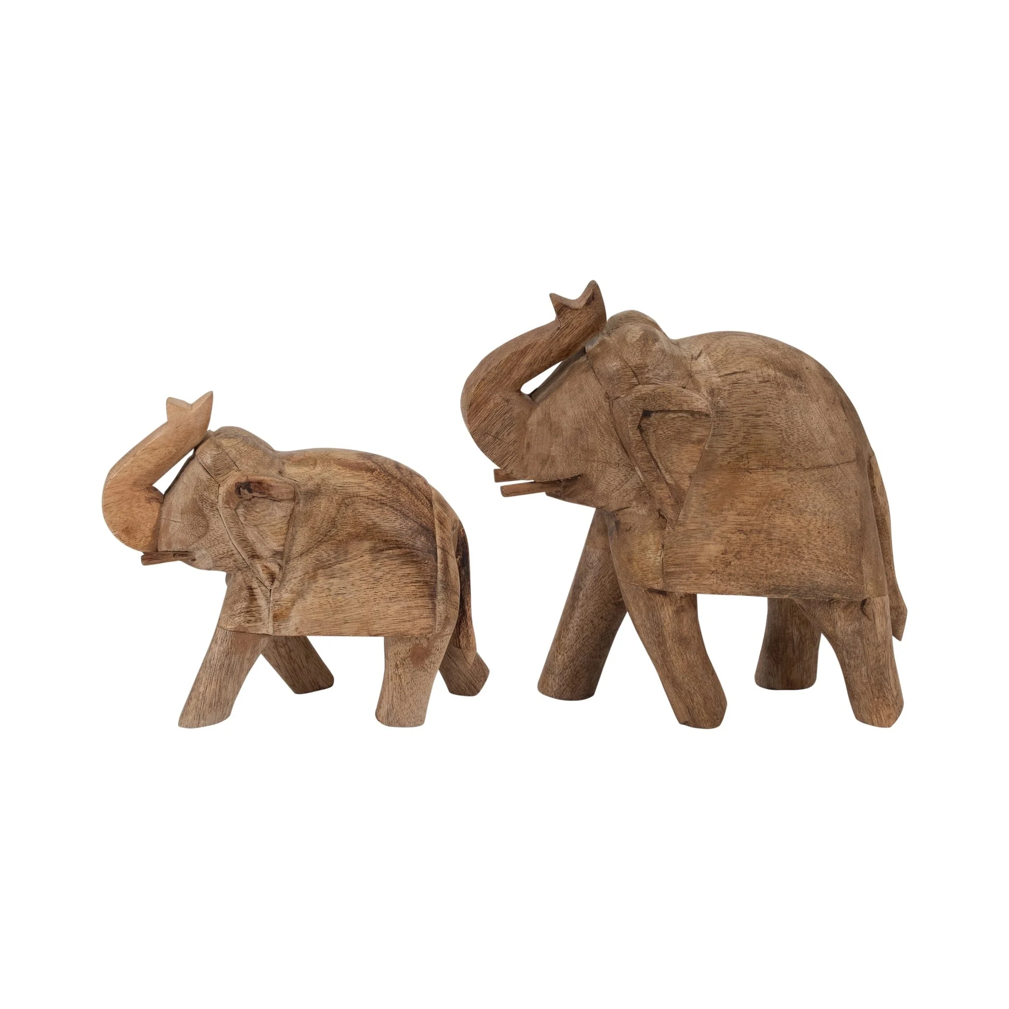 Mango Wood, 8" Elephant, Brown - Image 8