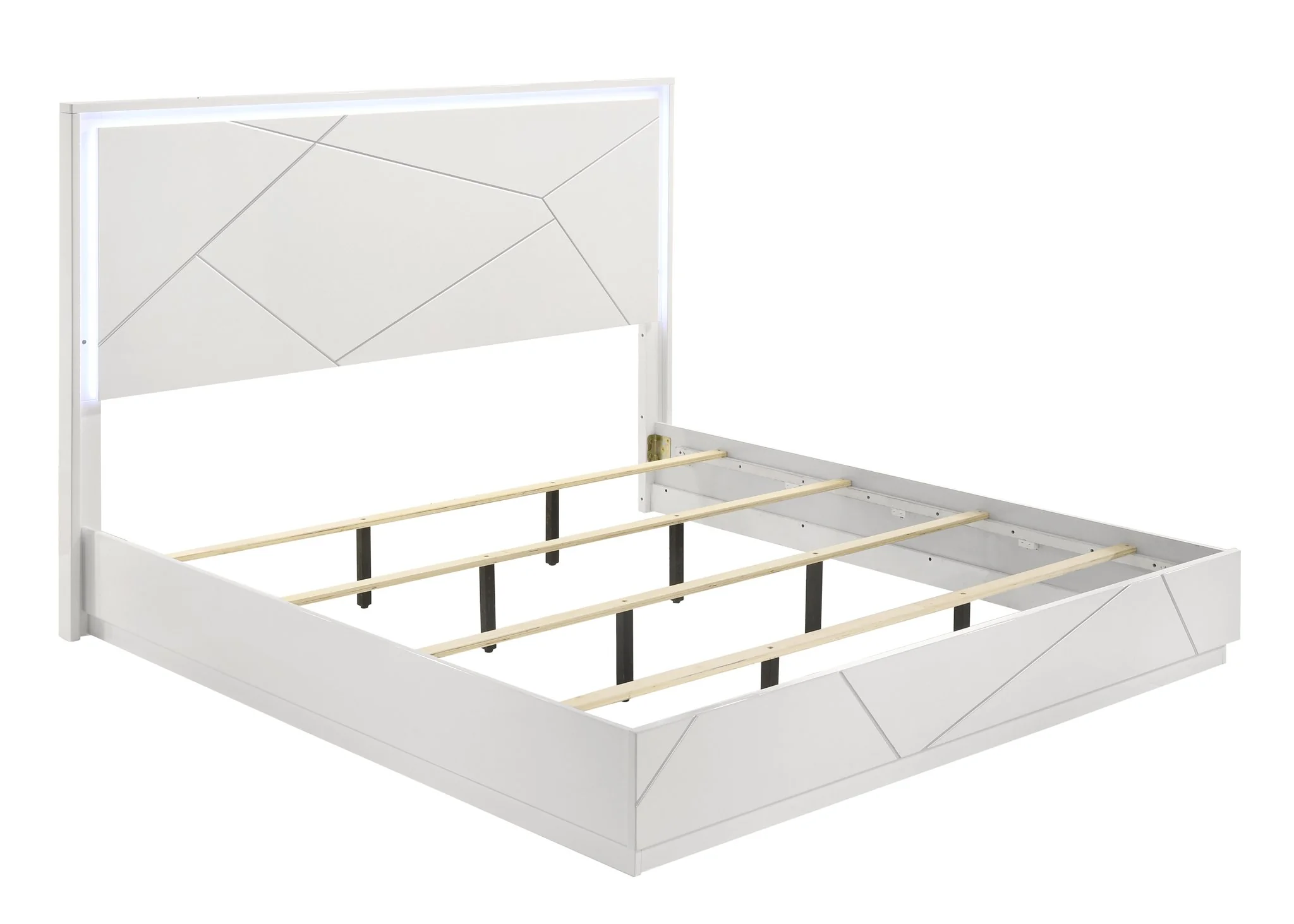 Manhattan King 4PC Bedroom Set White - Image 4