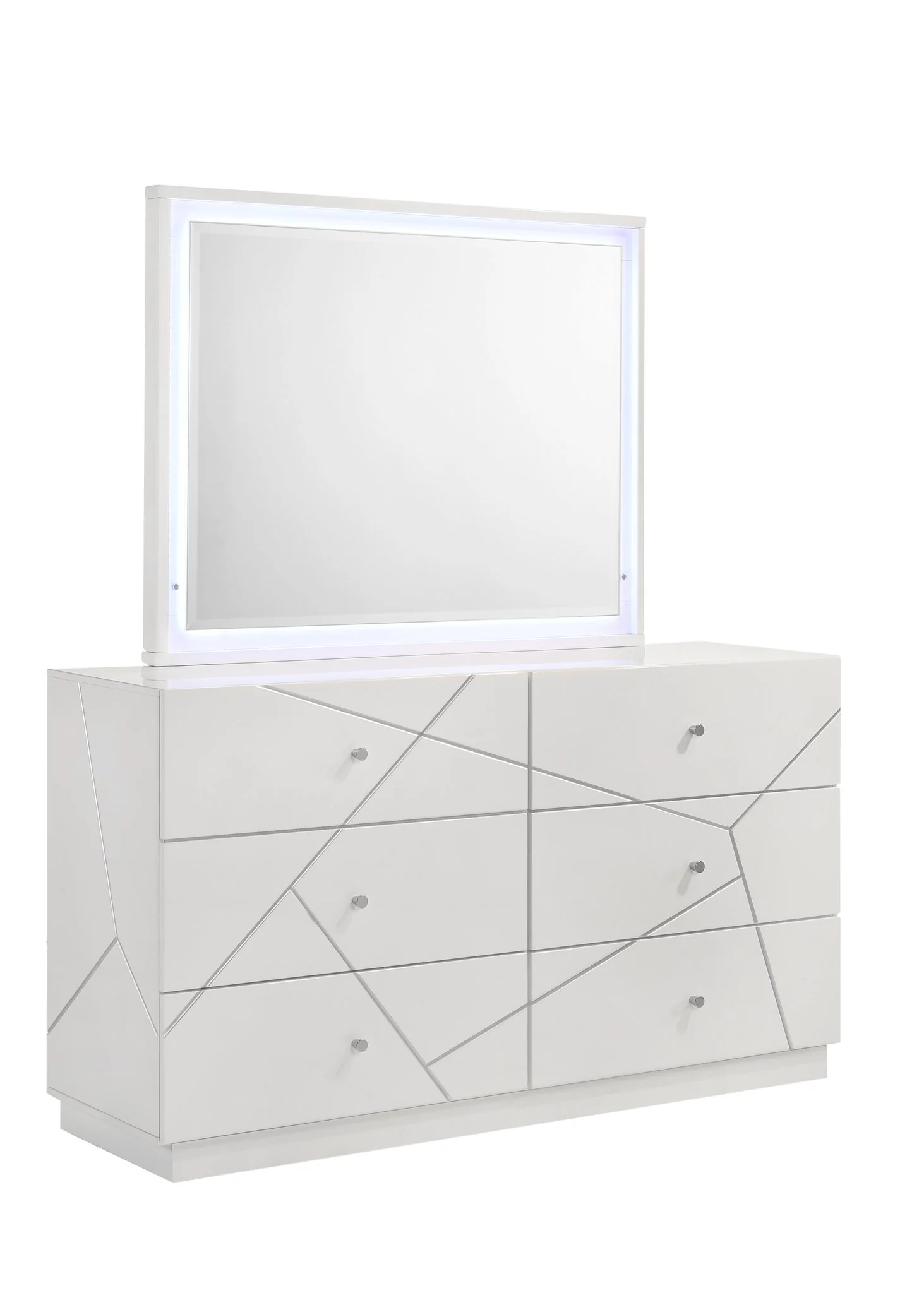 Manhattan King 4PC Bedroom Set White - Image 5