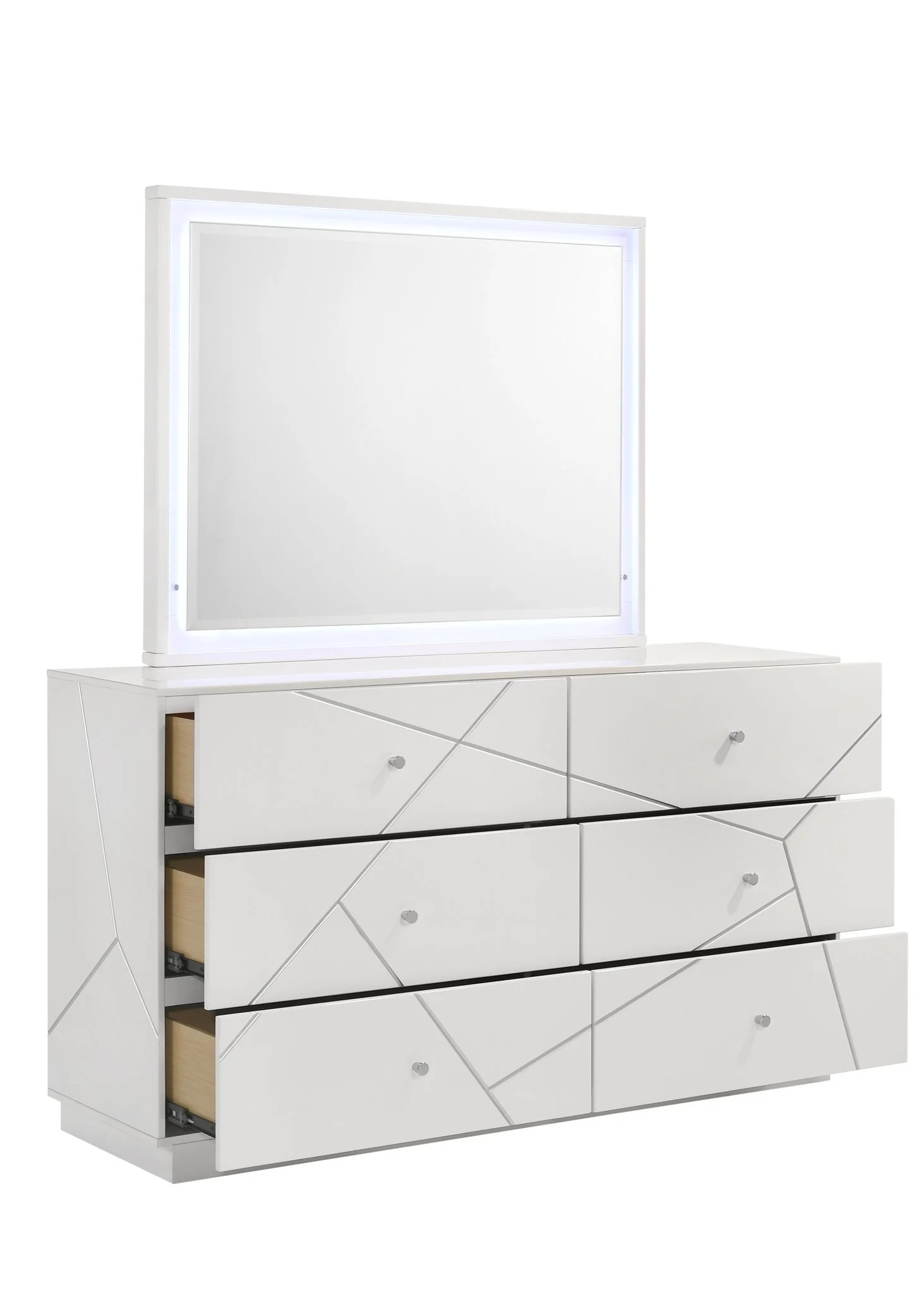 Manhattan King 4PC Bedroom Set White - Image 7