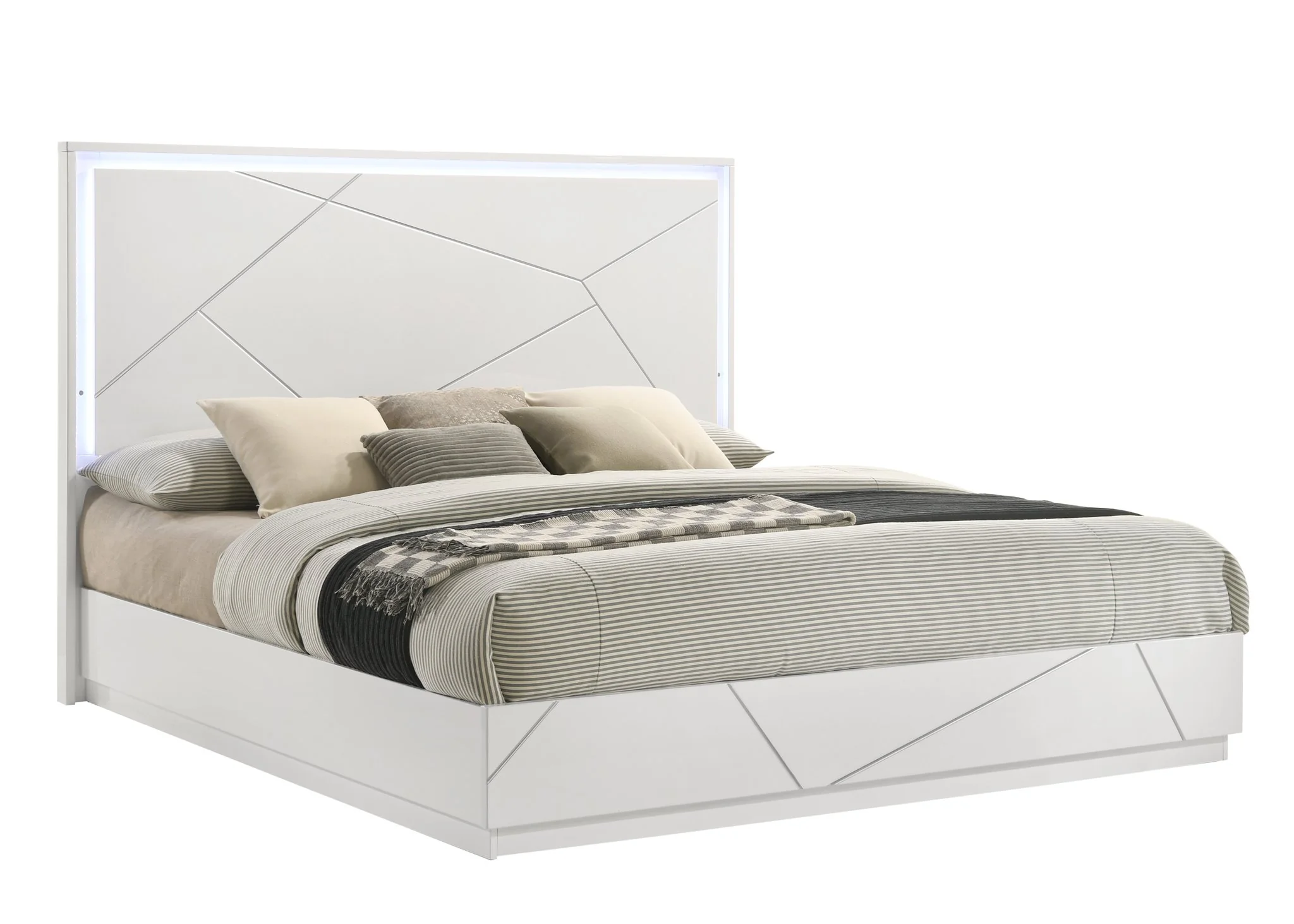 Manhattan King 5PC Bedroom Set White - Image 2