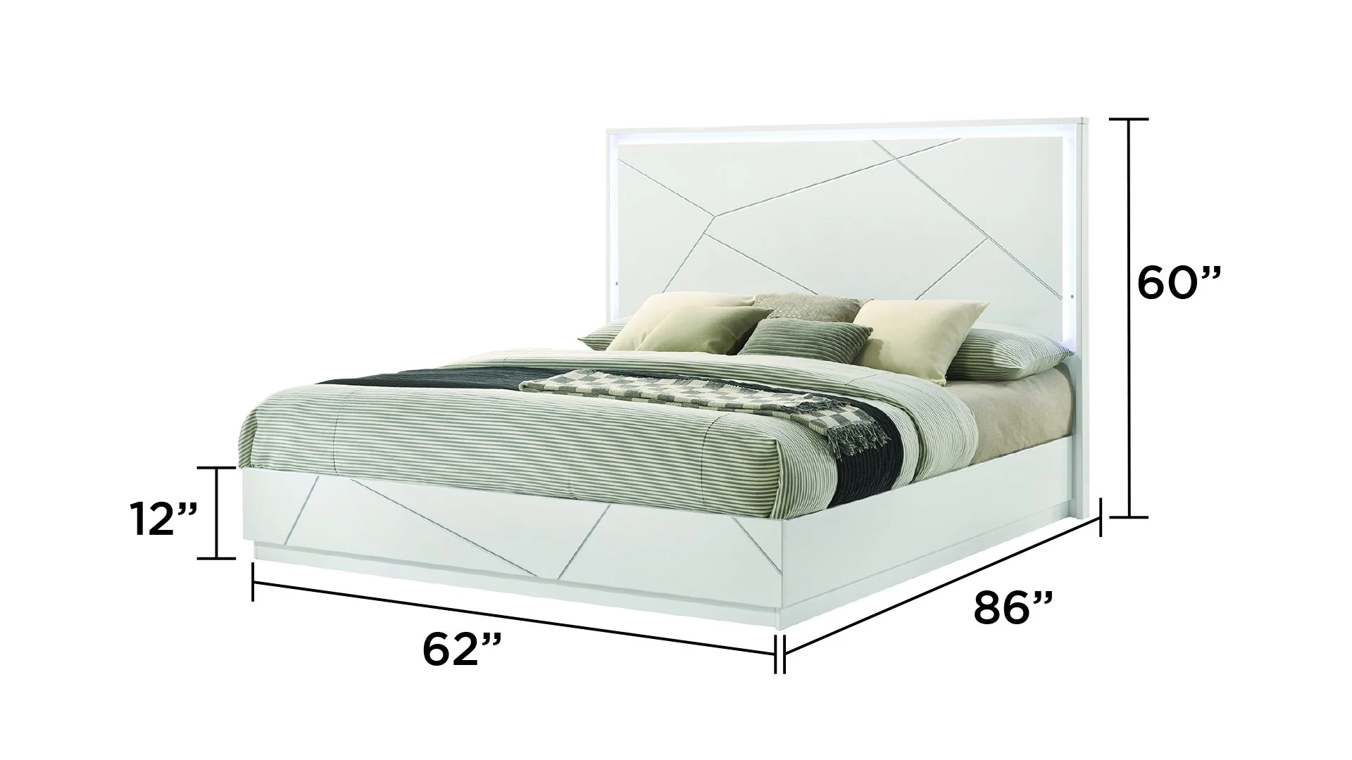 Manhattan Queen Bed White - Image 4