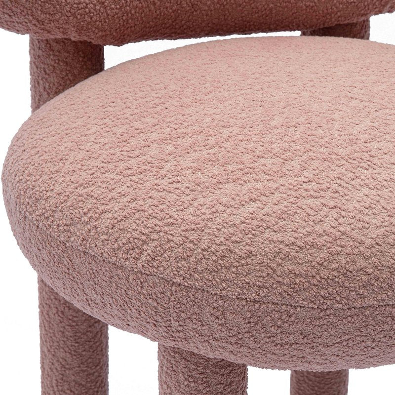 Manu Rose Pink Performance Boucle Side Chair - Image 5