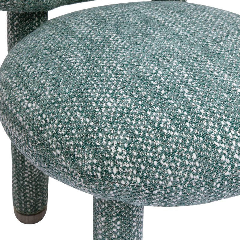 Manu Teal Nubby Performance Fabric Side Chair - Image 5