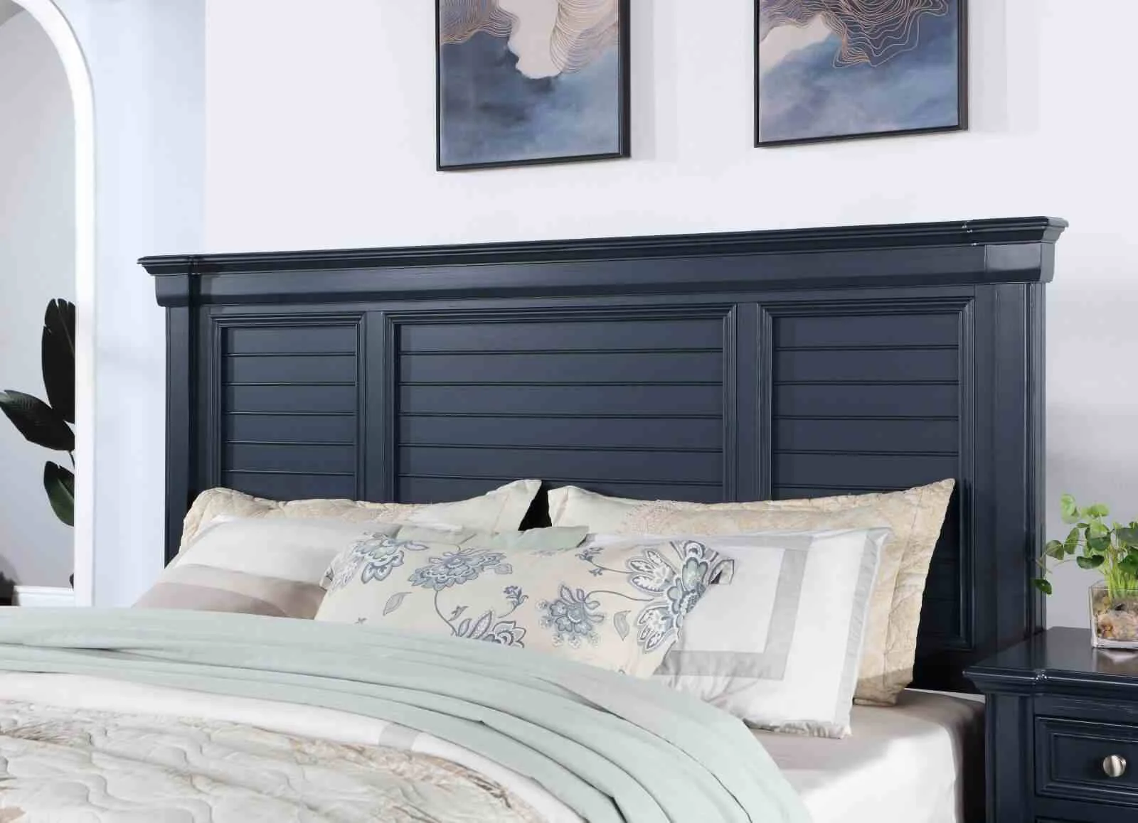 Manzanillo Cal.King Bed, Slate Blue - Image 3