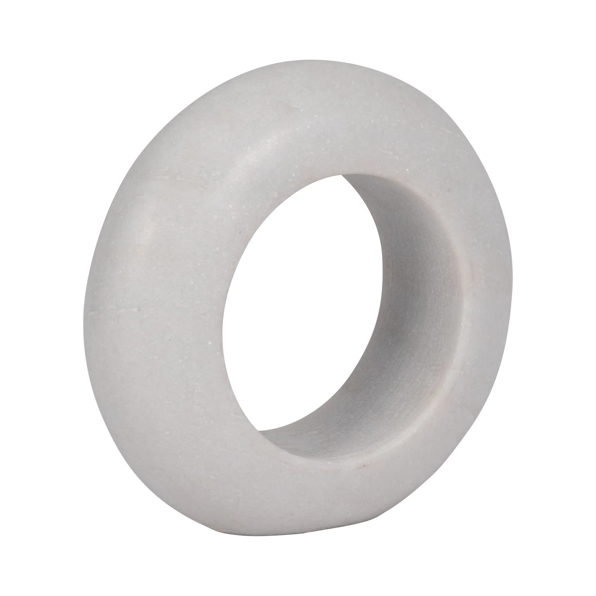Marble, 10" Ring Tabletop Decor, White - Image 2