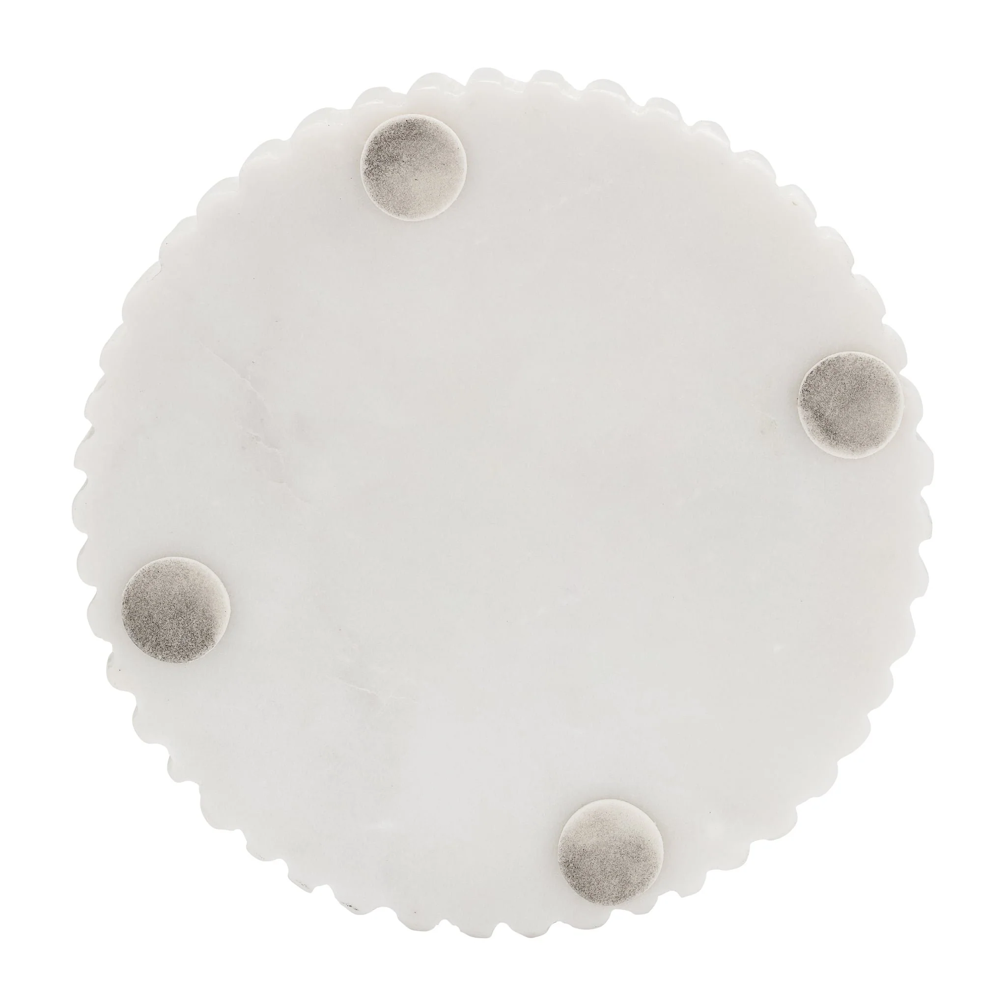Marble, 11"h Hurricane Holder, White Kd - Image 6