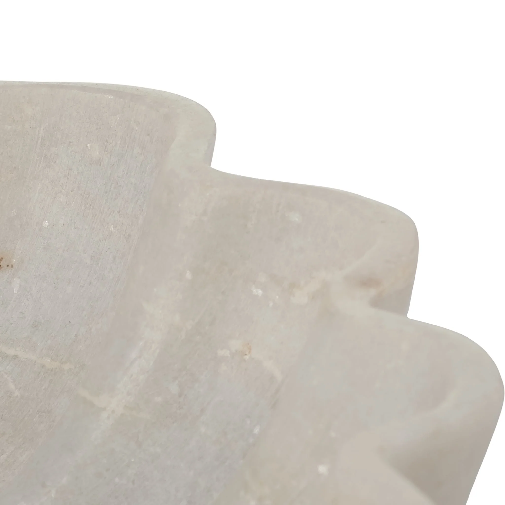 Marble, 12"d Shell Shaped Bowl, White - Image 5