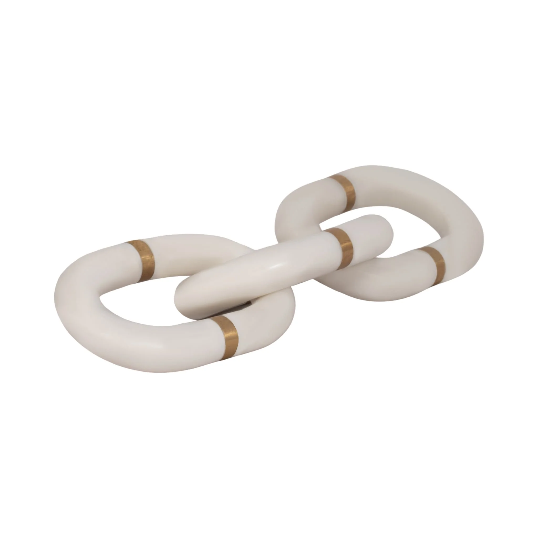 Marble 14" Chain Decor, White - Image 2