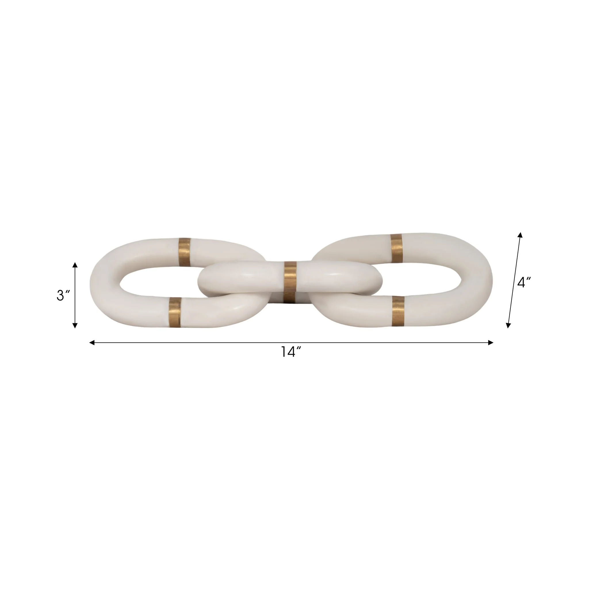 Marble 14" Chain Decor, White - Image 8