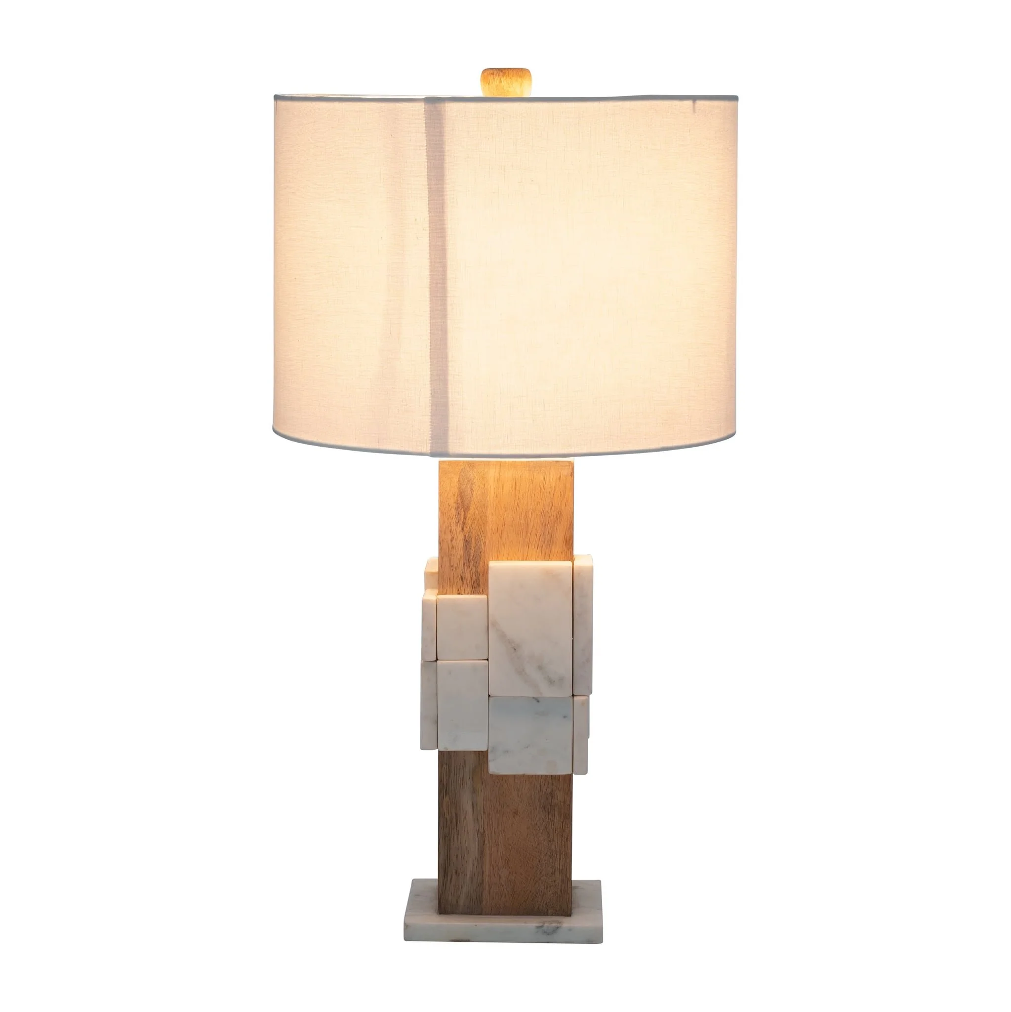 Marble, 18"h Table Lamp, White - Image 3