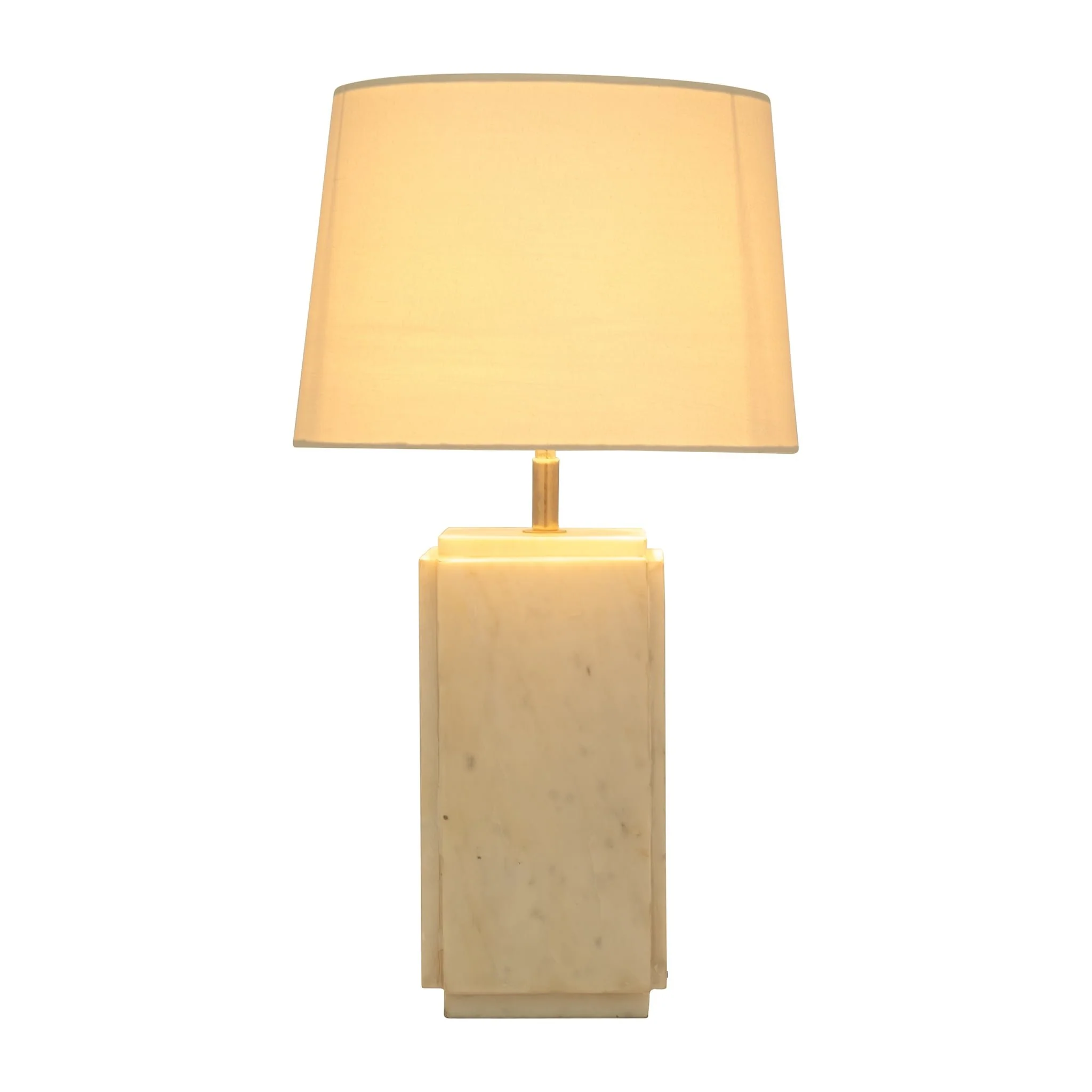 Marble, 27"h Fluted Table Lamp, White/offwht, 2bx - Image 2