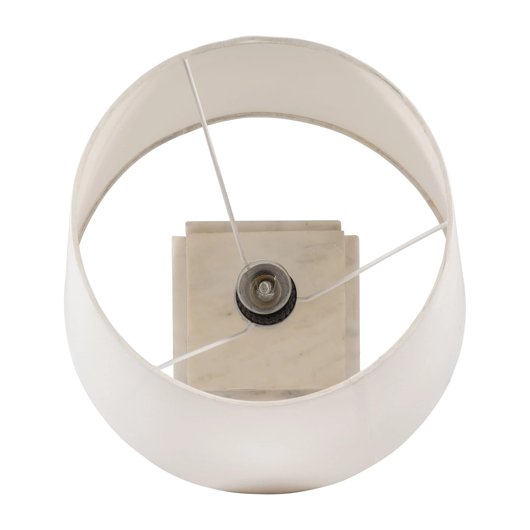 Marble, 27"h Fluted Table Lamp, White/offwht, 2bx - Image 5