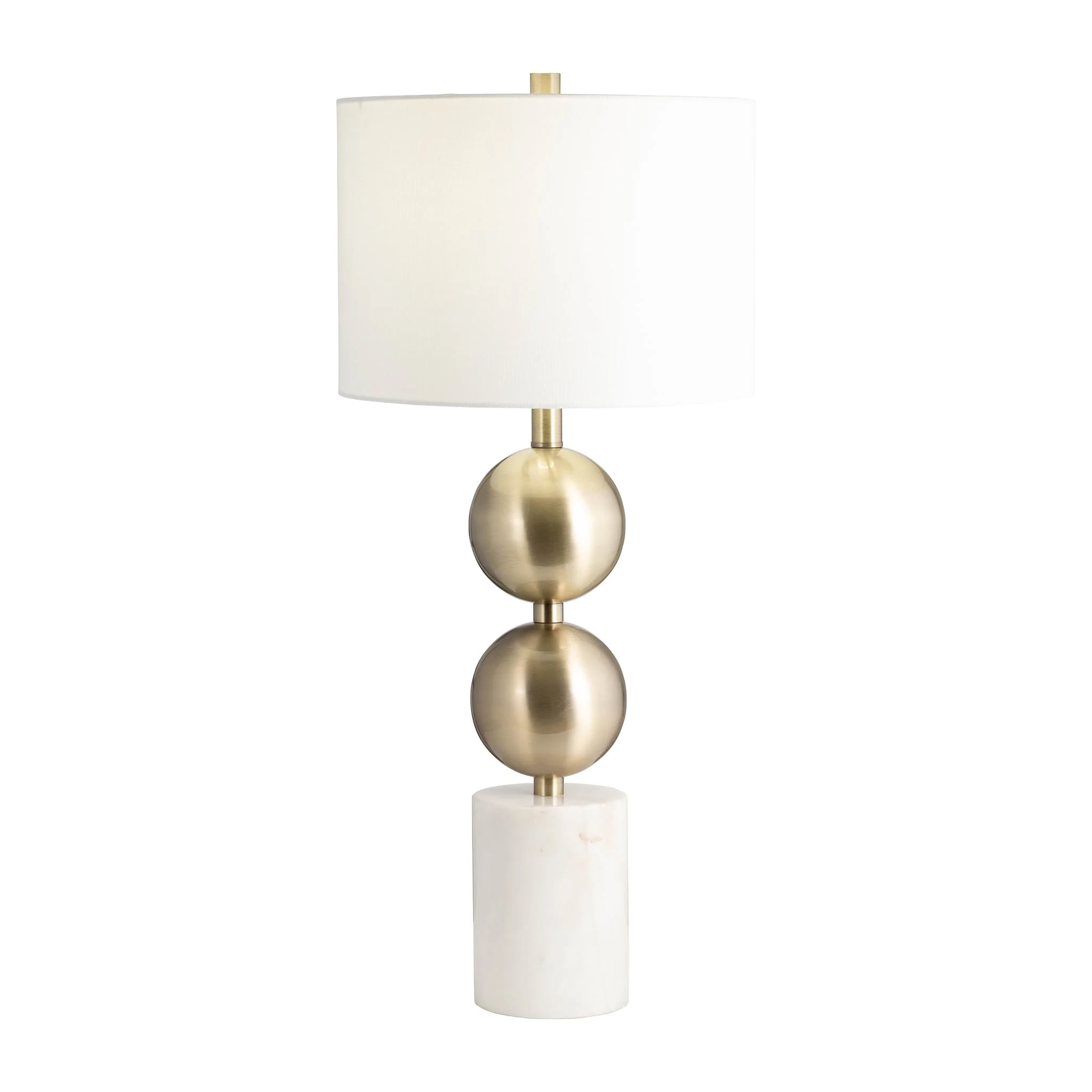 Marble, 30" Stacking Orbs Table Lamp, Gold/white - Image 2