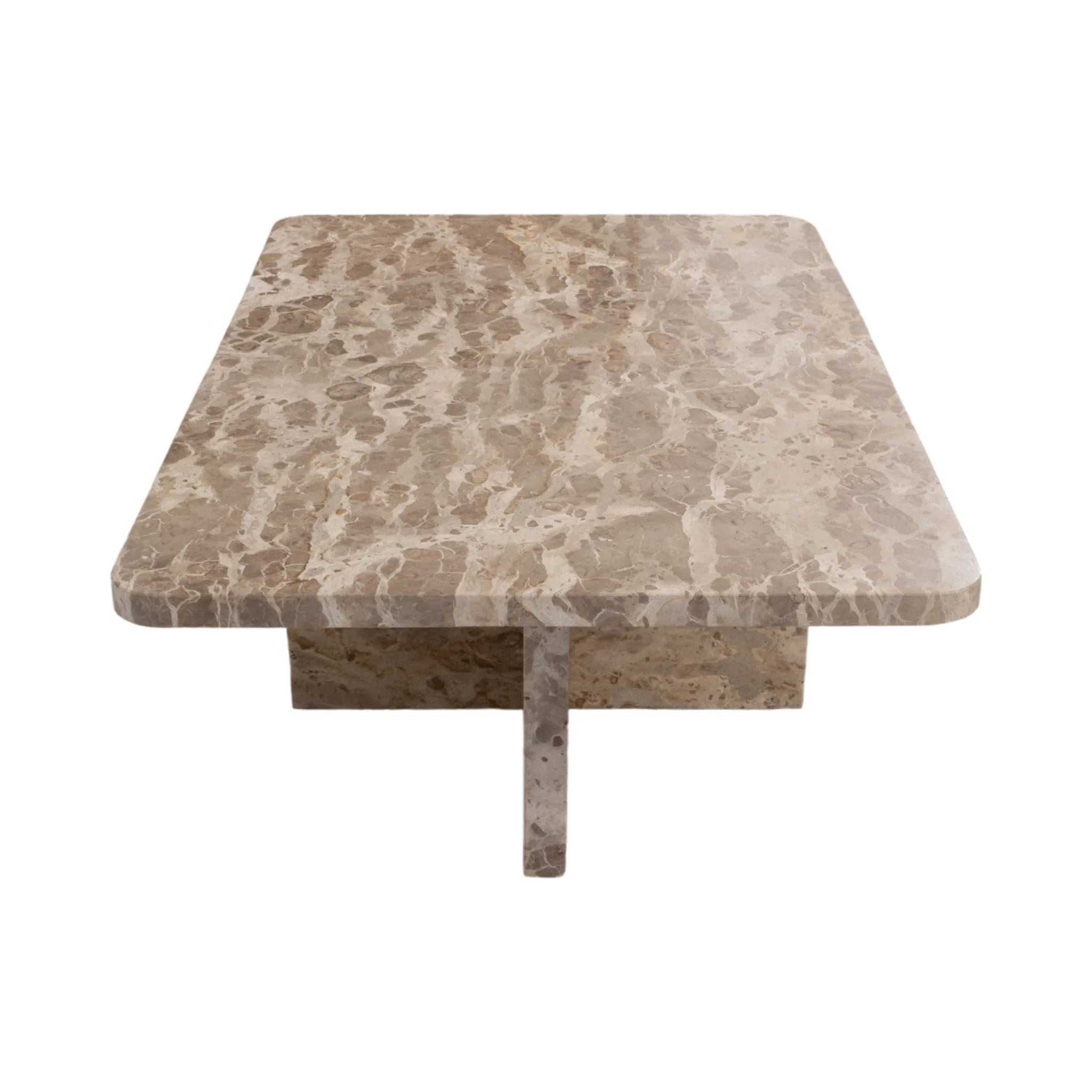 Marble, 48" Coffee Table, Brown Kd, 2boxes - Image 3