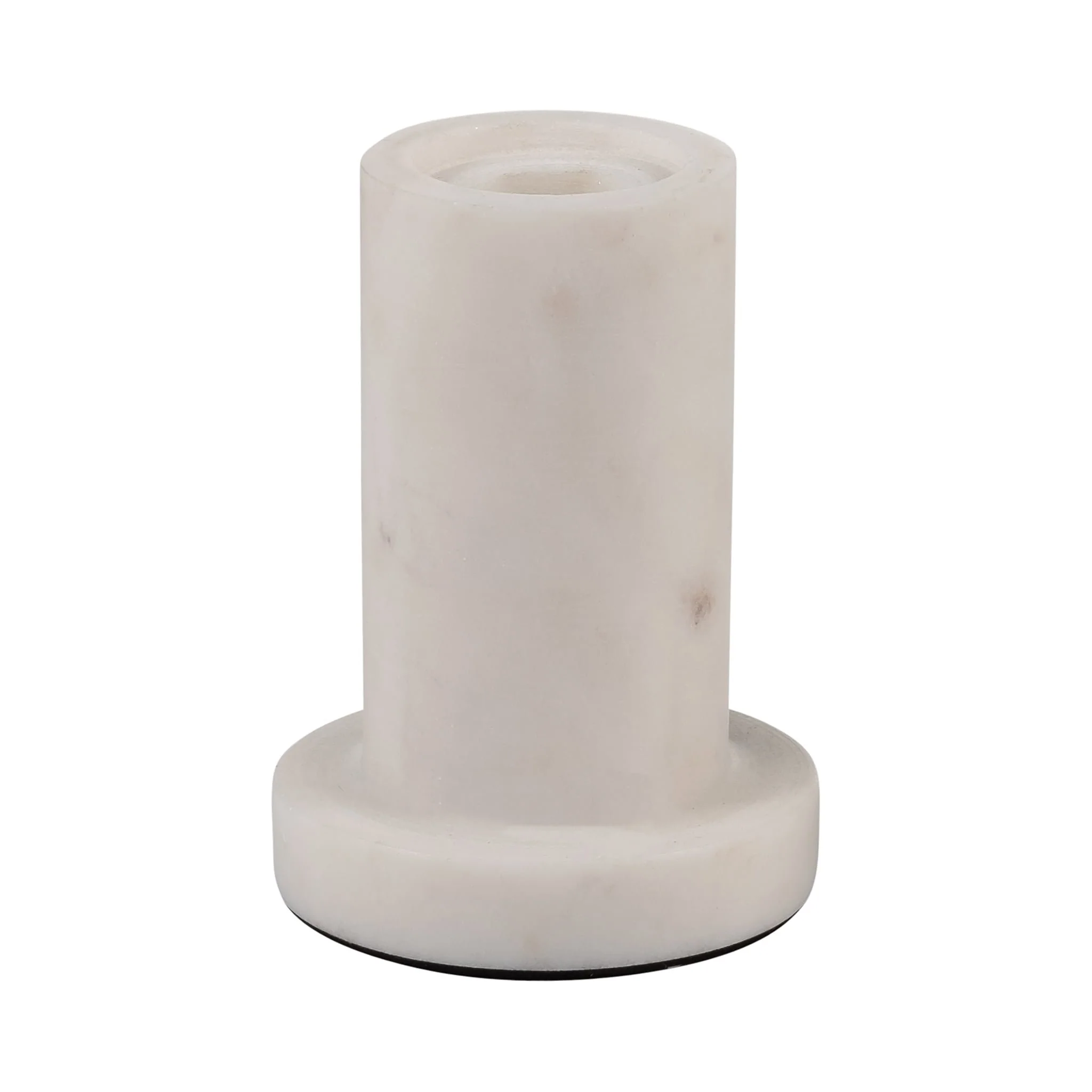 Marble,4"h,taper Candle Holder W/flat Base,white - Image 2