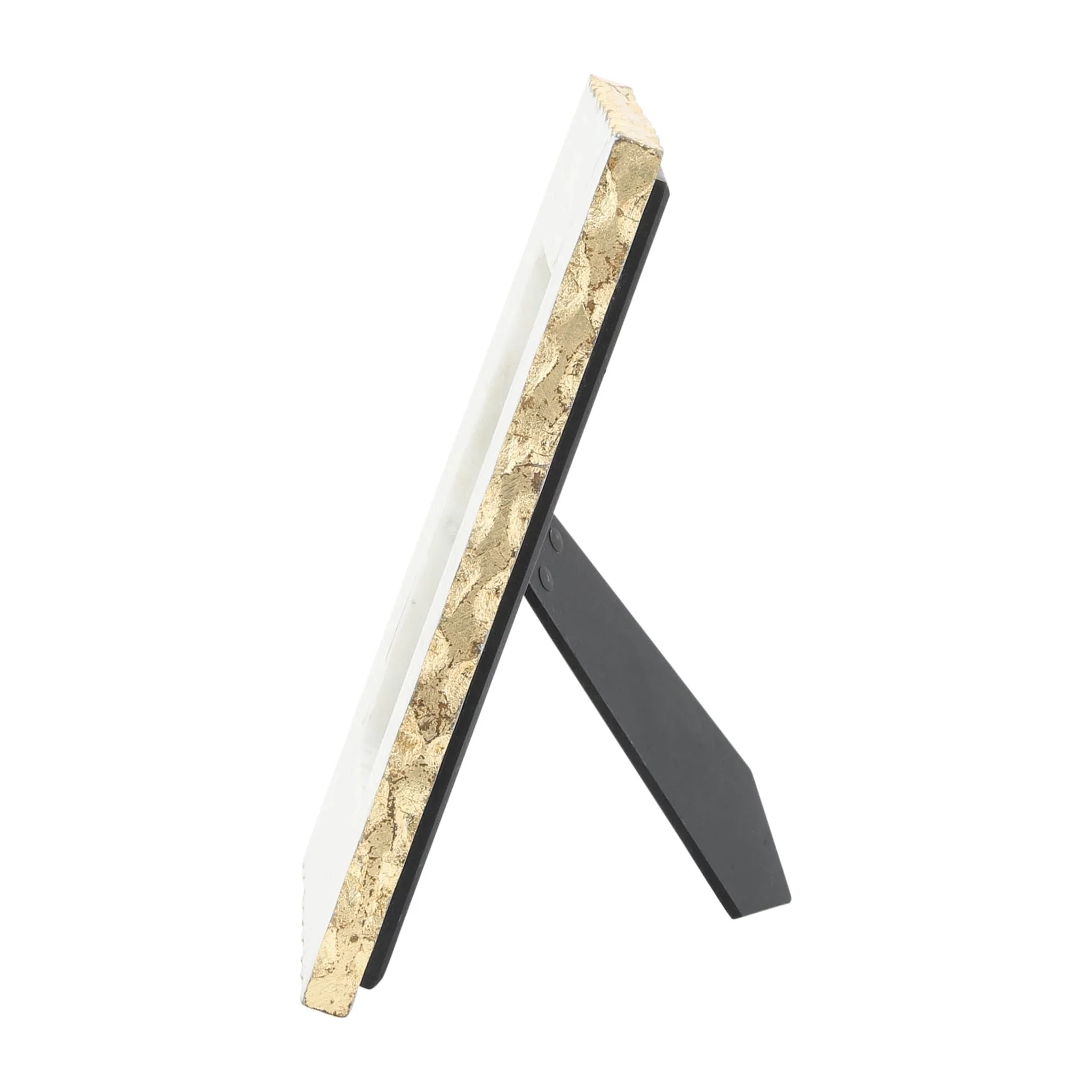 Marble, 4x6 Jagged Photo Frame W/ Gold Trim, Whit - Image 5