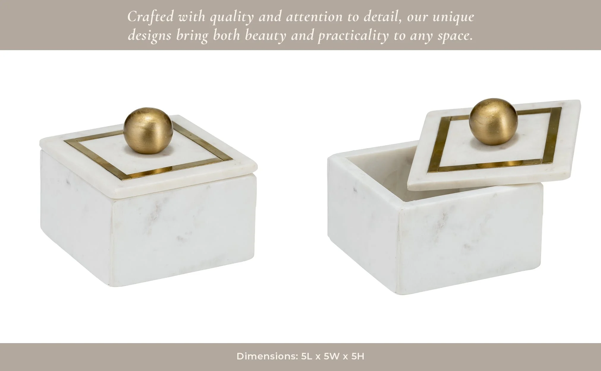 Marble, 5x5 Box - Knob, White - Image 12