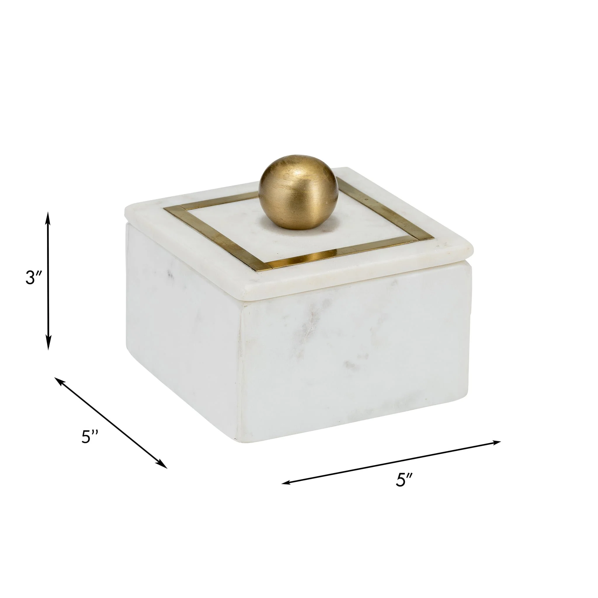 Marble, 5x5 Box - Knob, White - Image 7