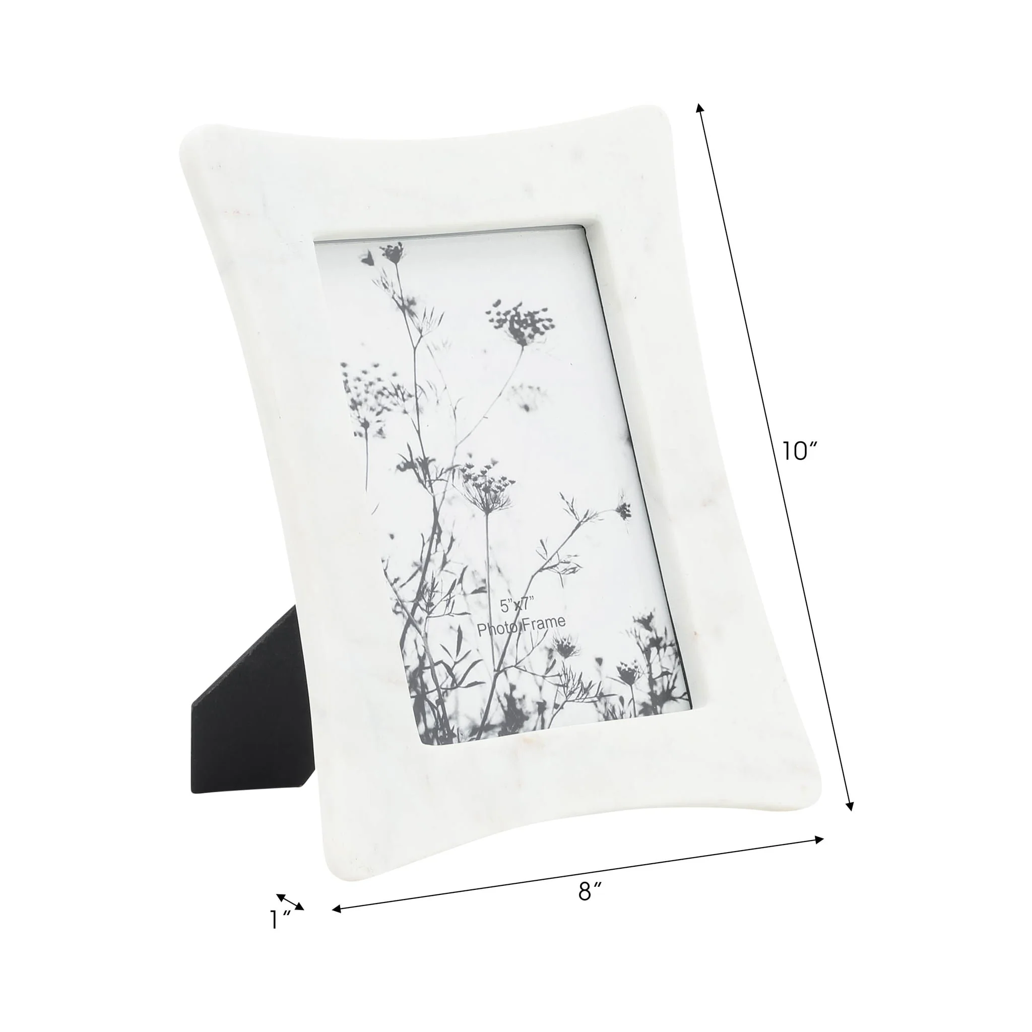 Marble, 5x7 Curved Photo Frame, White - Image 7